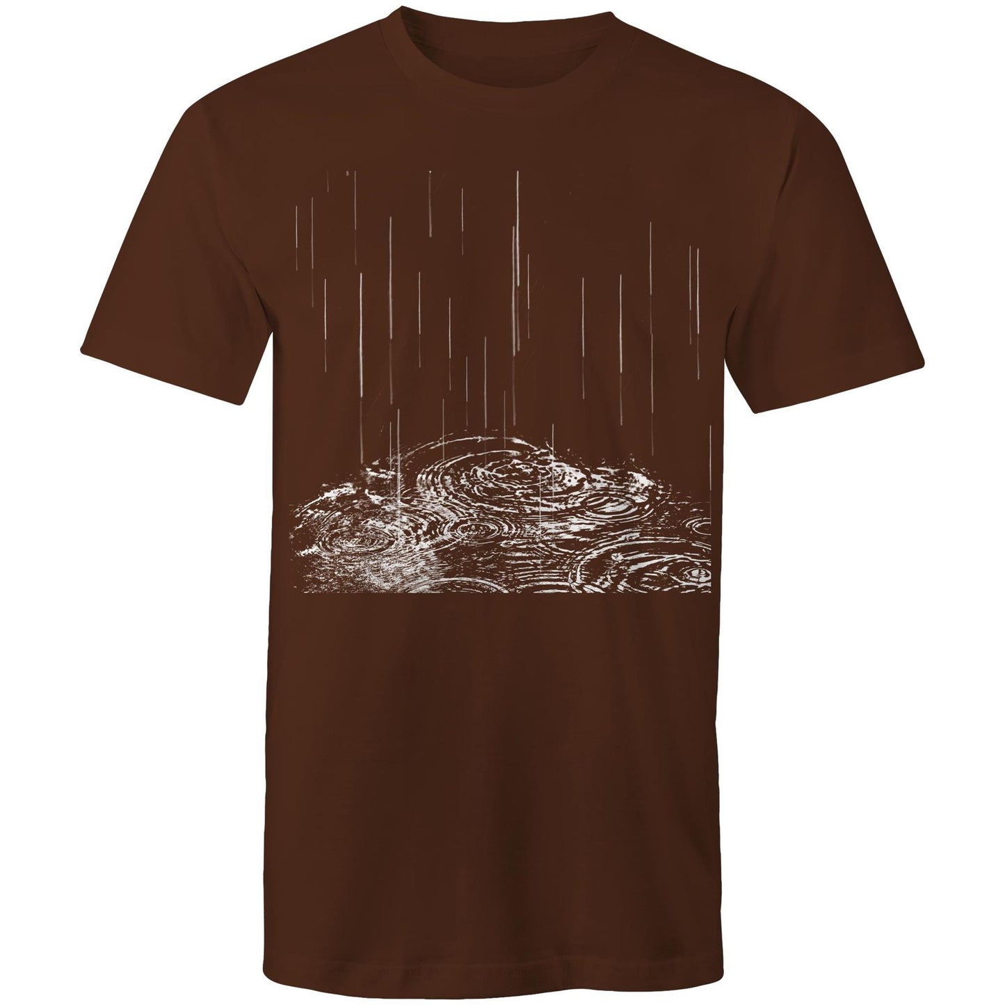 Men's Earthfolk Printed T shirt - Rain Drops - The Crescent Moon
