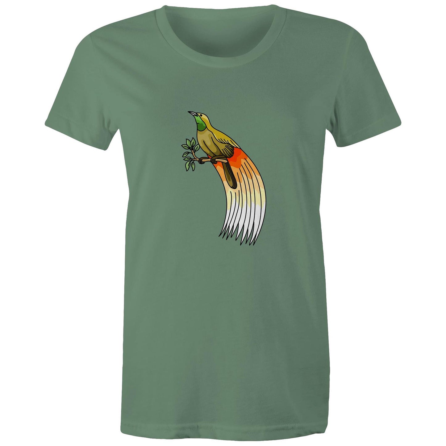 Women's Earthfolk T shirt - Bird Of Paradise - The Crescent Moon