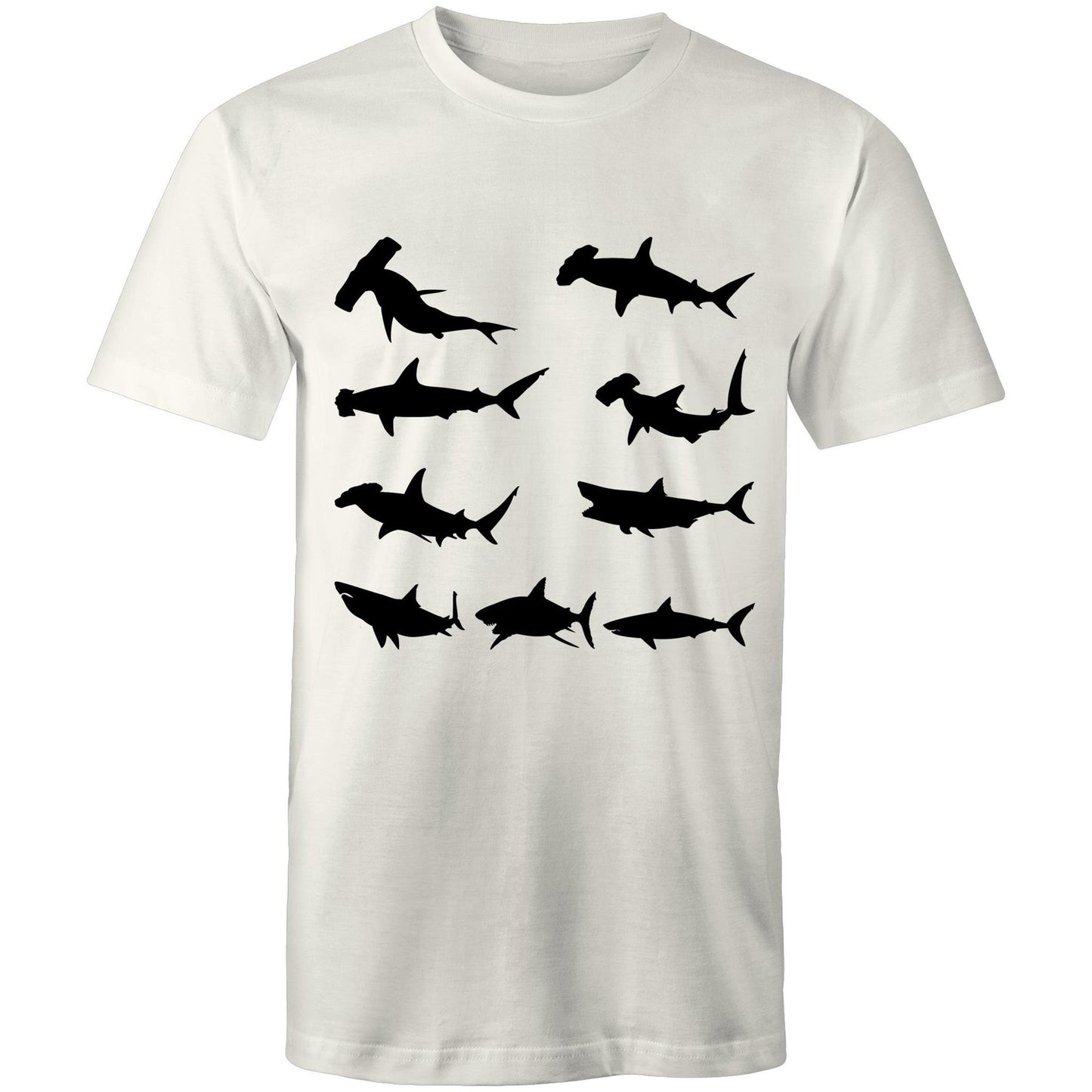 Earthfolk printed T shirt - Mens Relaxed Fit - Shark Silhouette - The Crescent Moon