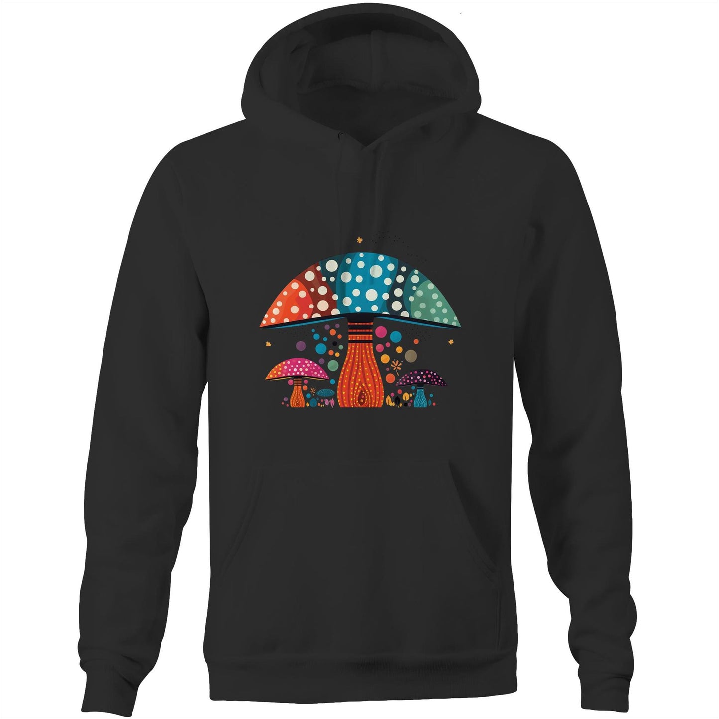 Unisex Earthfolk Hoodie - Zingy Mushrooms - The Crescent Moon