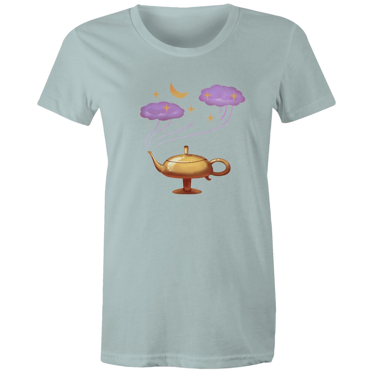 Women's Earthfolk T shirt - 3 Wishes - The Crescent Moon