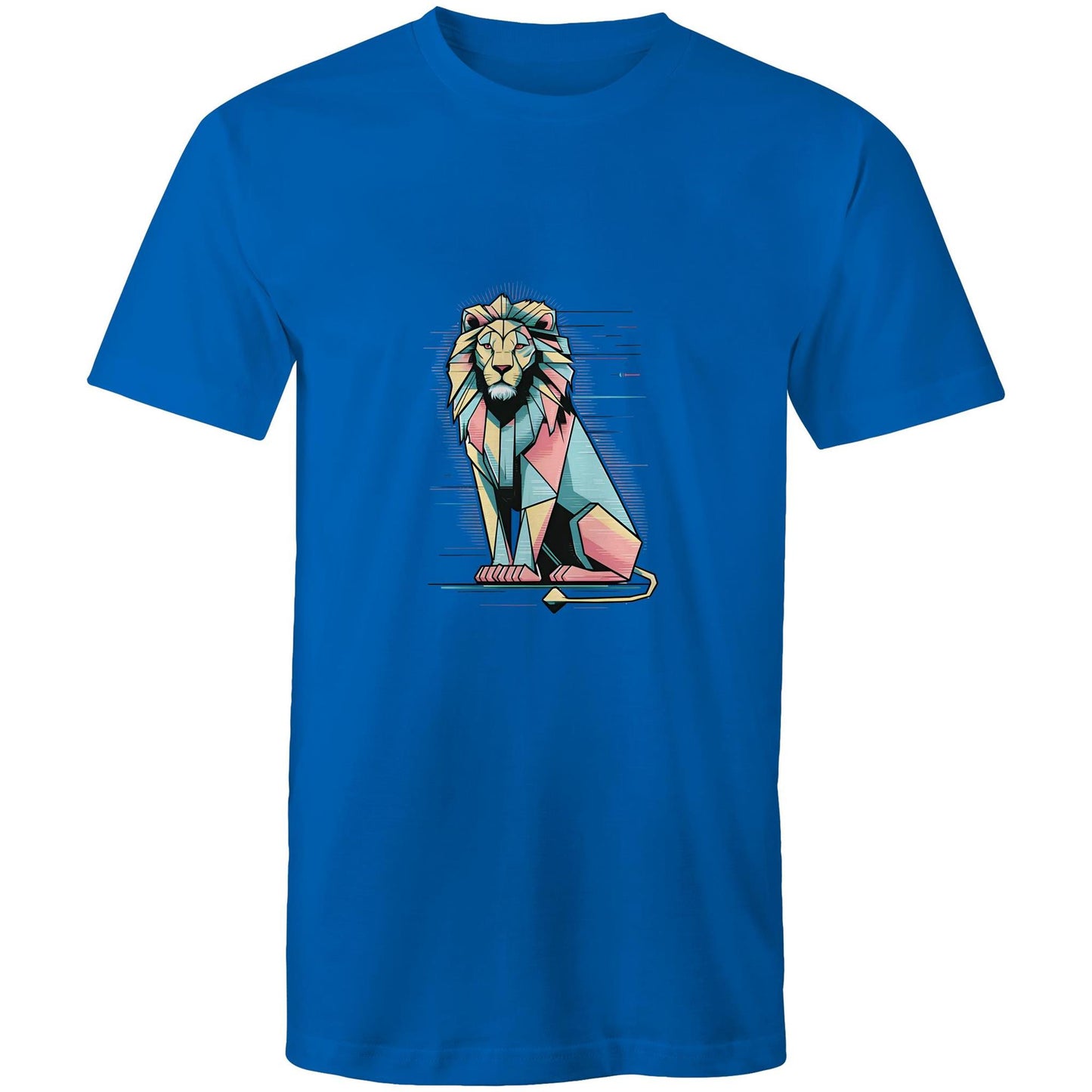 Men's Earthfolk T shirt - Geo Lion - The Crescent Moon