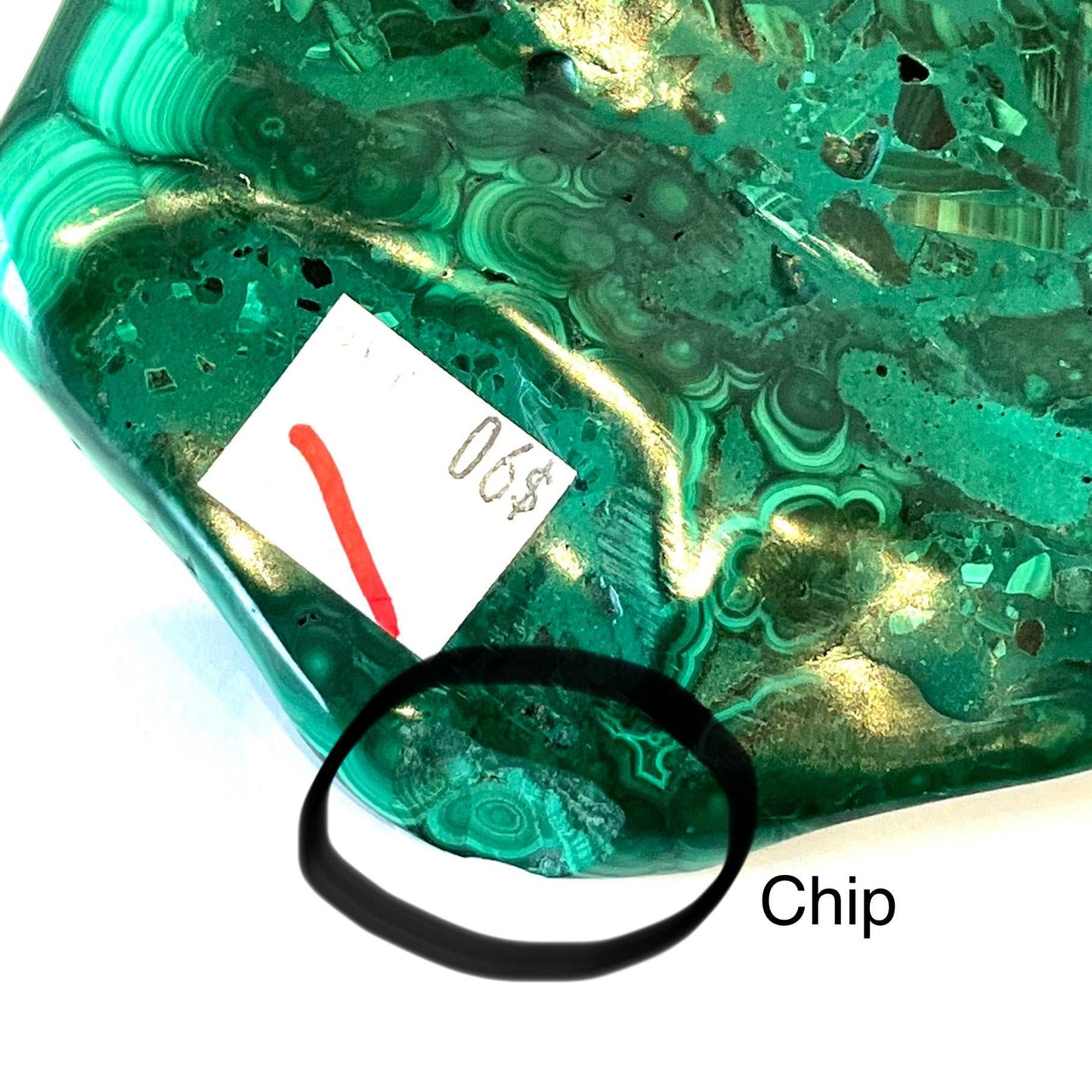 Malachite Crystal Polished Free Form - The Crescent Moon