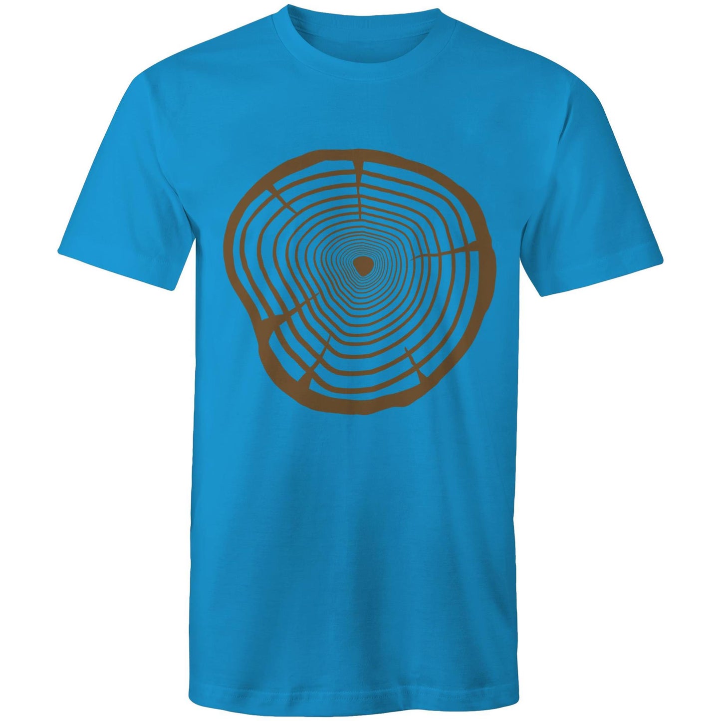 Men's Earthfolk T shirt - Wood Grain - The Crescent Moon