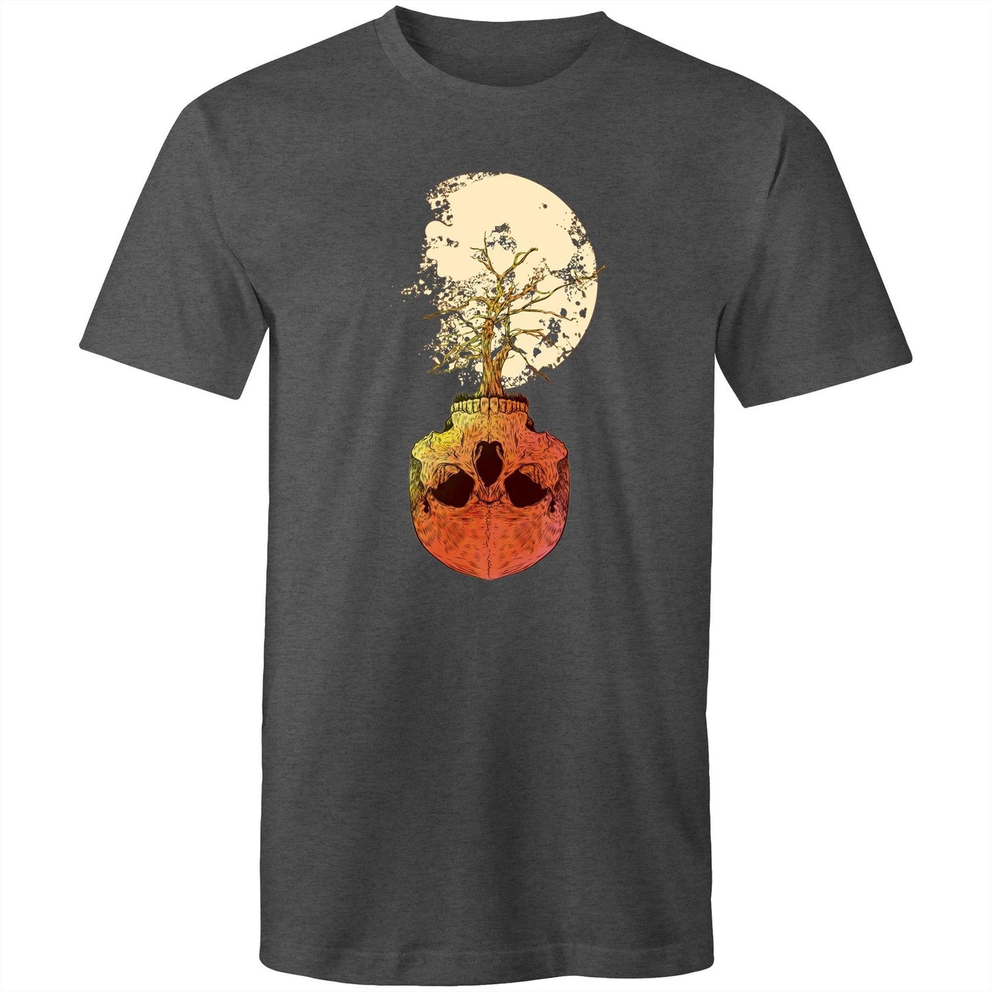Mens Earthfolk Printed Tshirt - Skull tree - The Crescent Moon