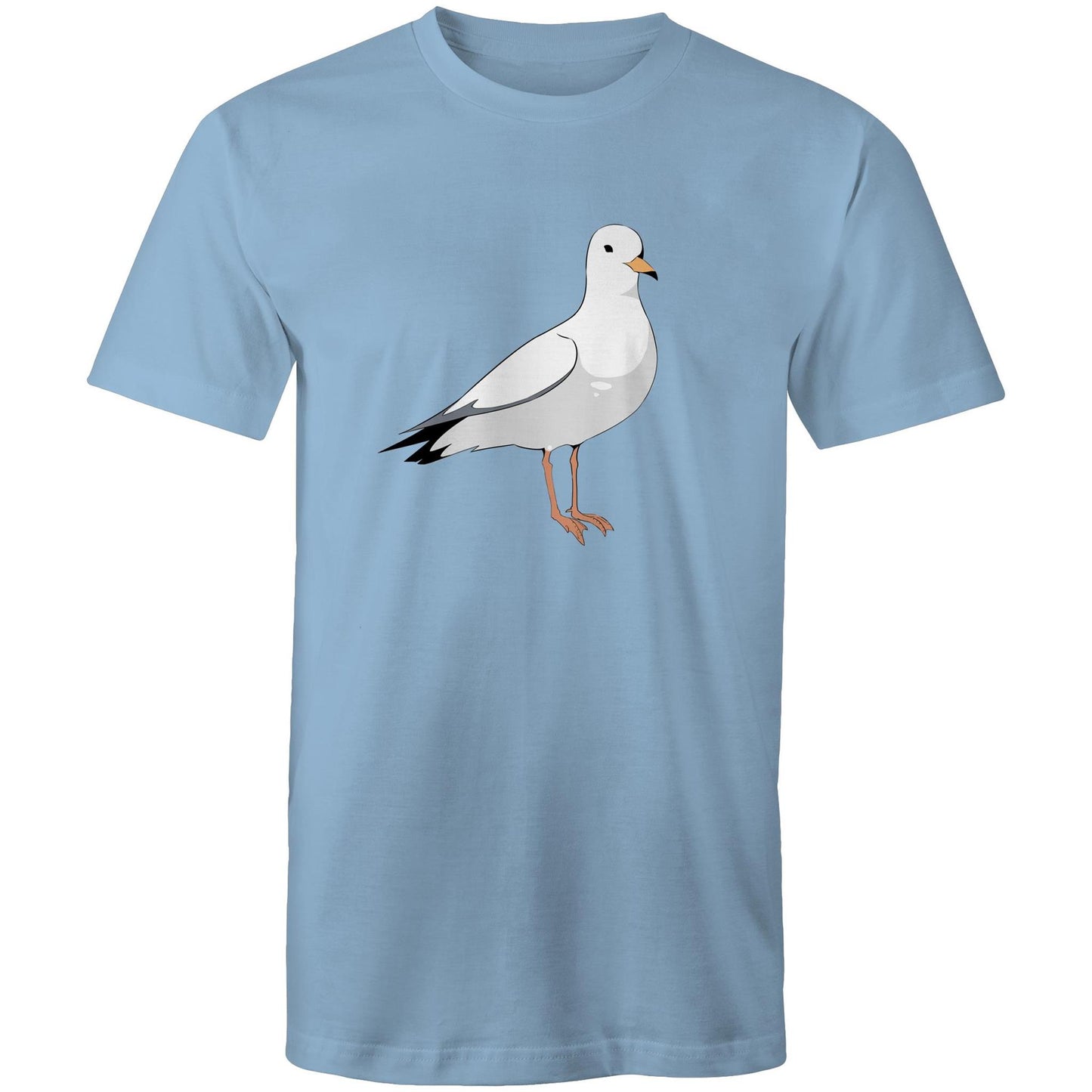 Earthfolk Printed T shirt - Mens Relaxed Fit - Steve the Seagull - The Crescent Moon