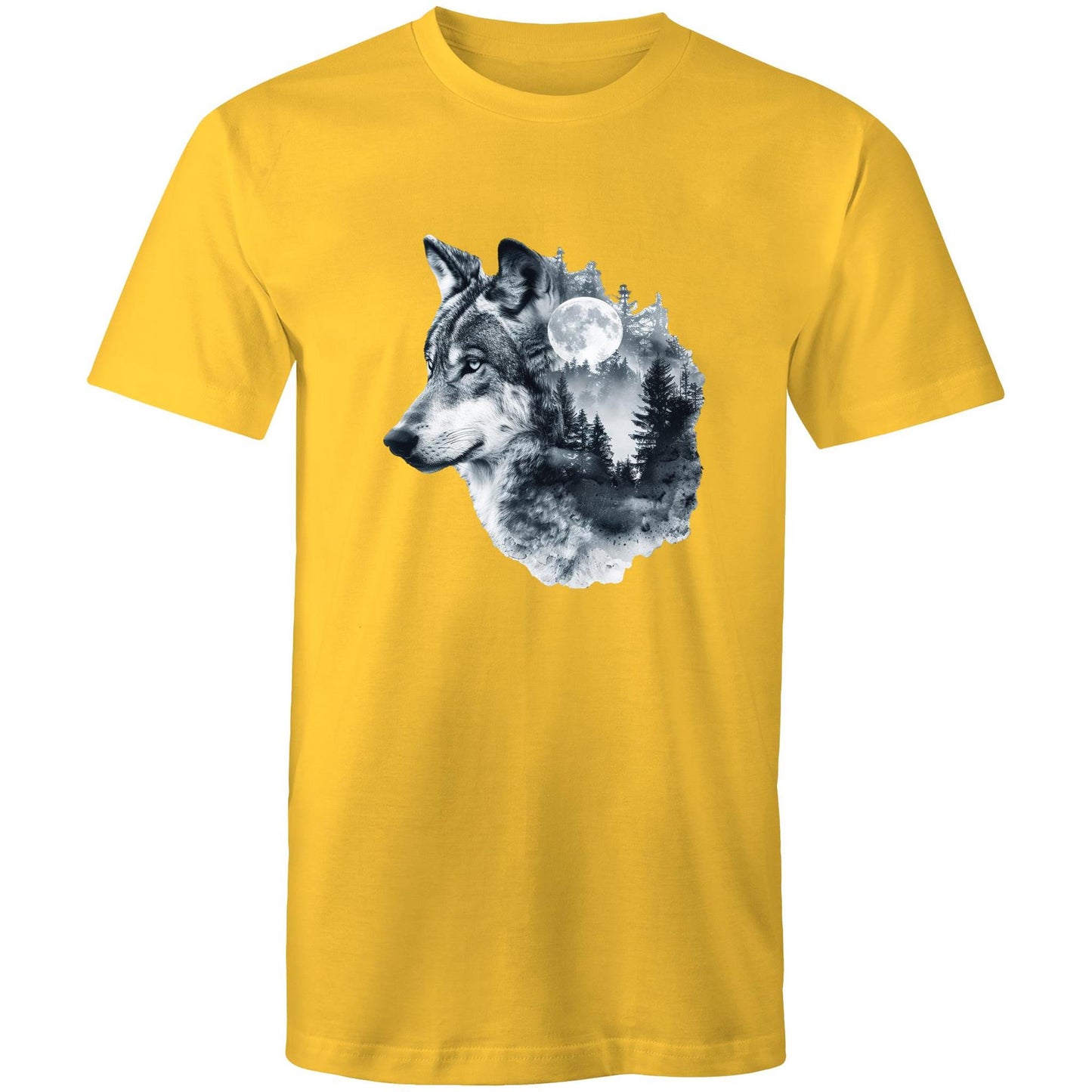 Men's Earthfolk T shirt - Howl of the Moon - The Crescent Moon