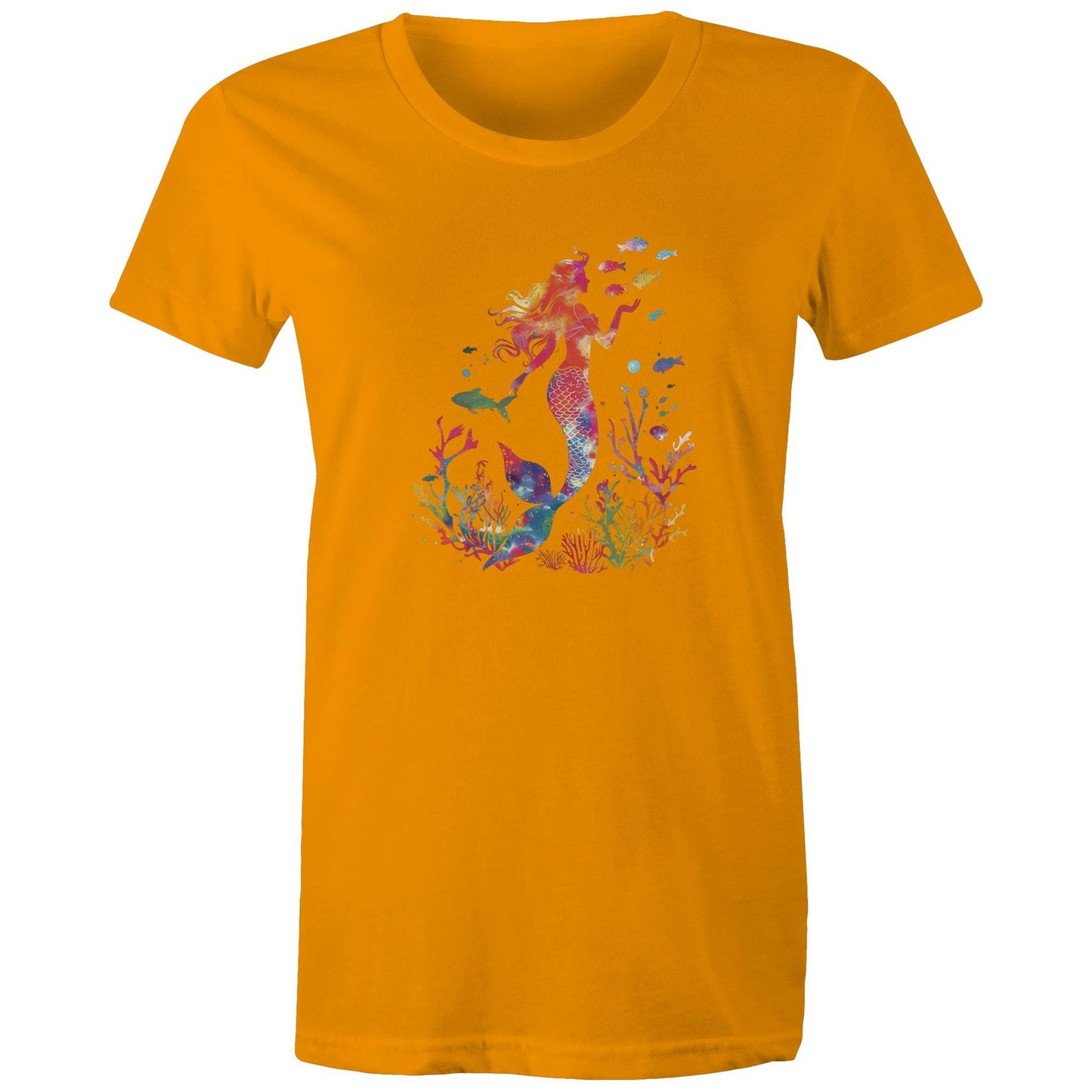 Women's Earthfolk Printed T shirt - Colourful Mermaid
