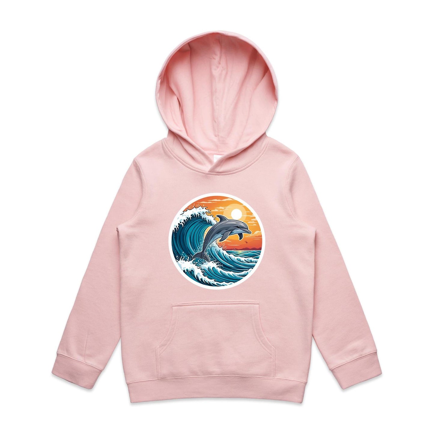 Kid's Earthfolk Hoodie - Dolphin Surfer