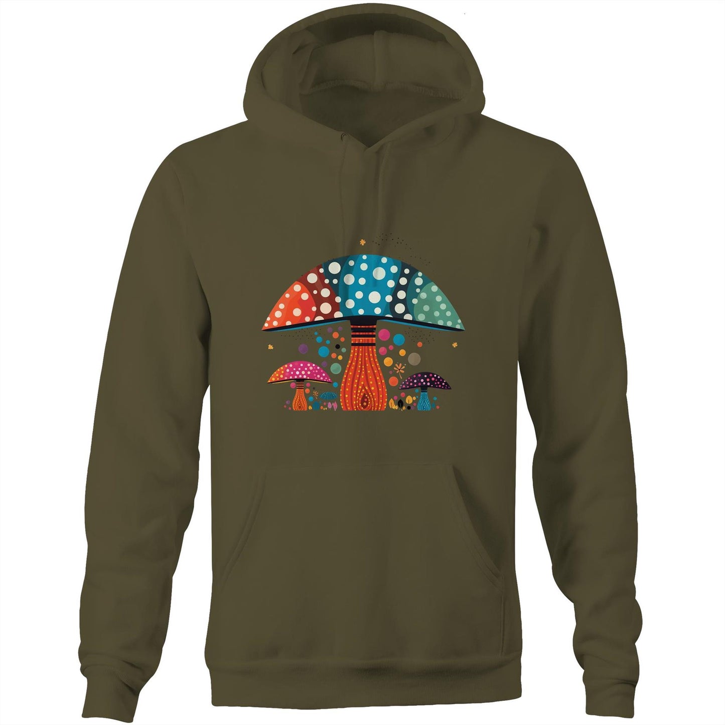 Unisex Earthfolk Hoodie - Zingy Mushrooms - The Crescent Moon