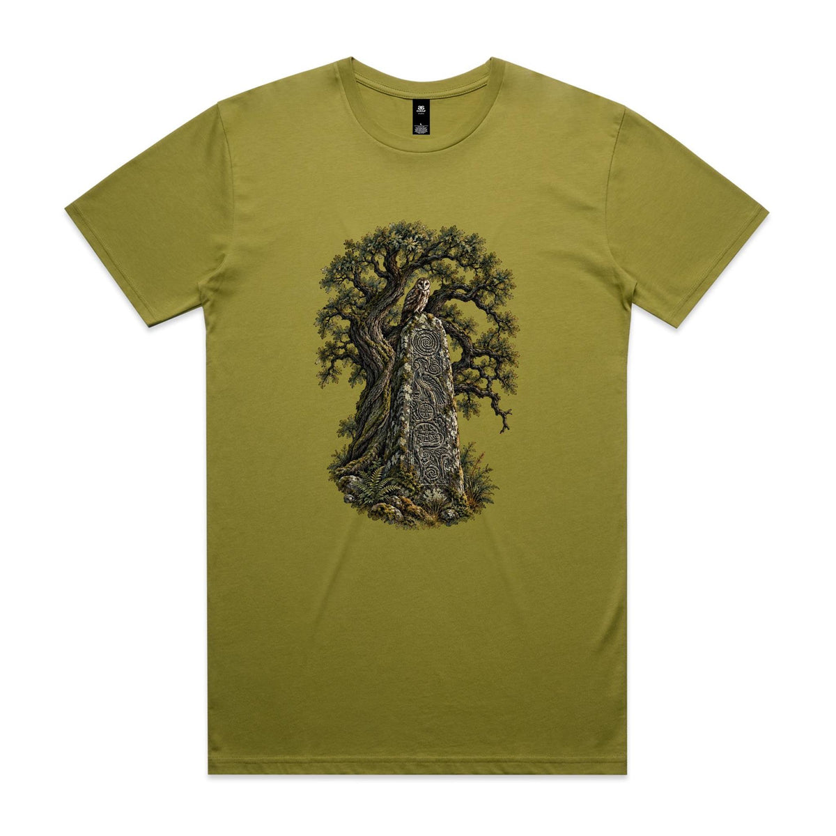 Men's Standing Stone Owl T-shirt - Earthfolk Nature T-shirts