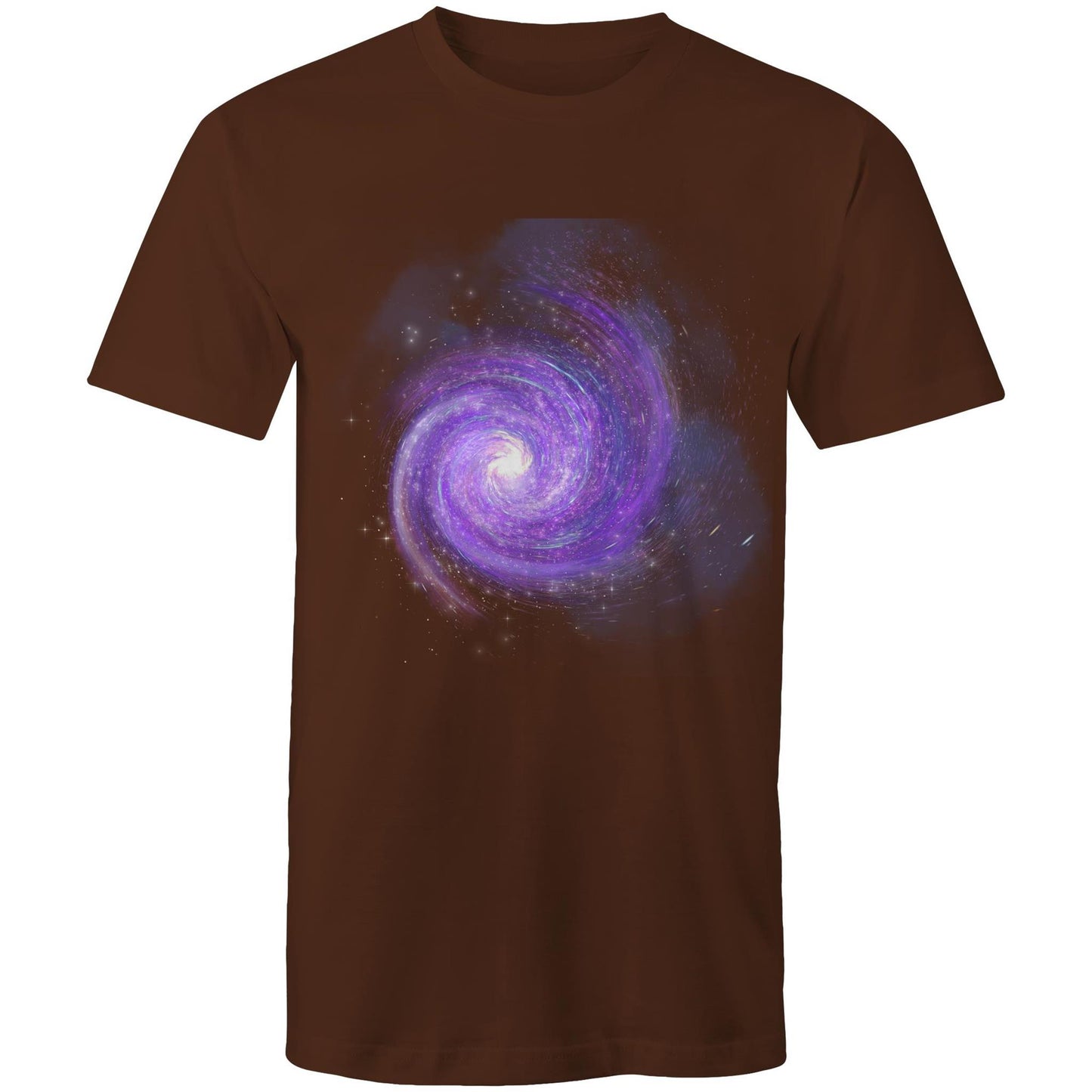 Men's Earthfolk Printed T shirt - Purple Galaxy - The Crescent Moon