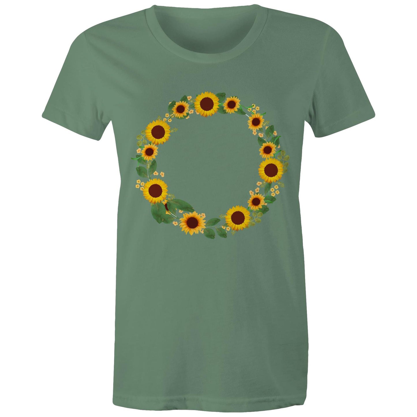 Women's Earthfolk T shirt - Sunflower Fairy Ring - The Crescent Moon