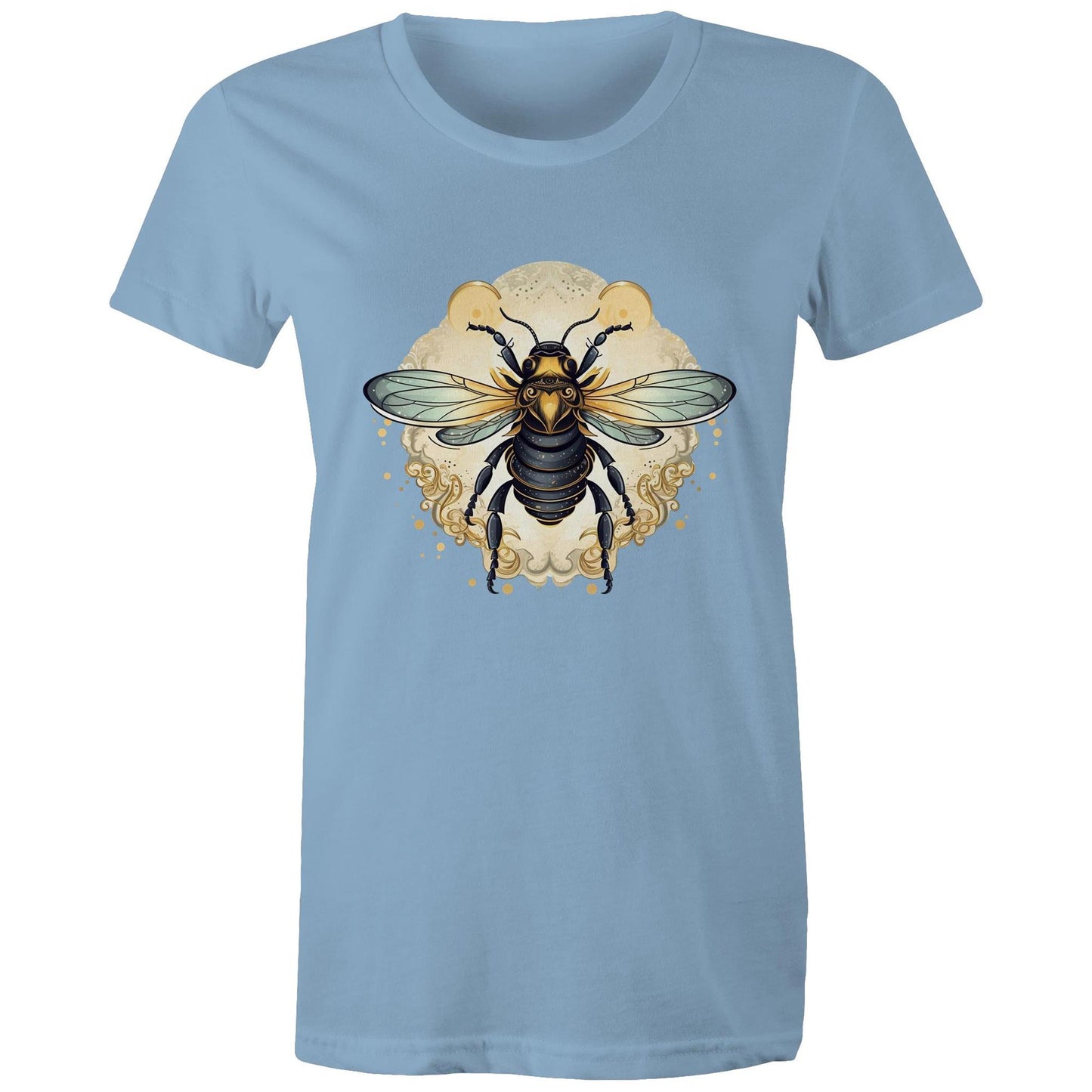 Women's Earthfolk T shirt - Bee Magick - The Crescent Moon