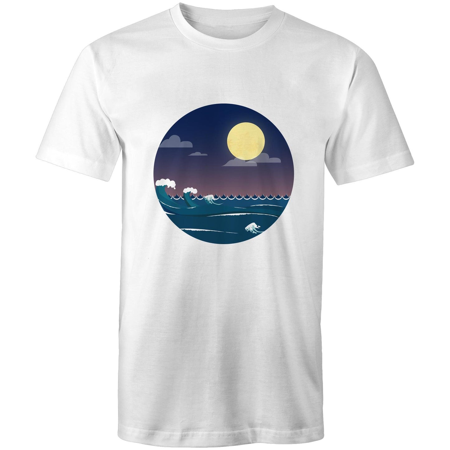 Men's Earthfolk printed T shirt - Surf and Sun - The Crescent Moon