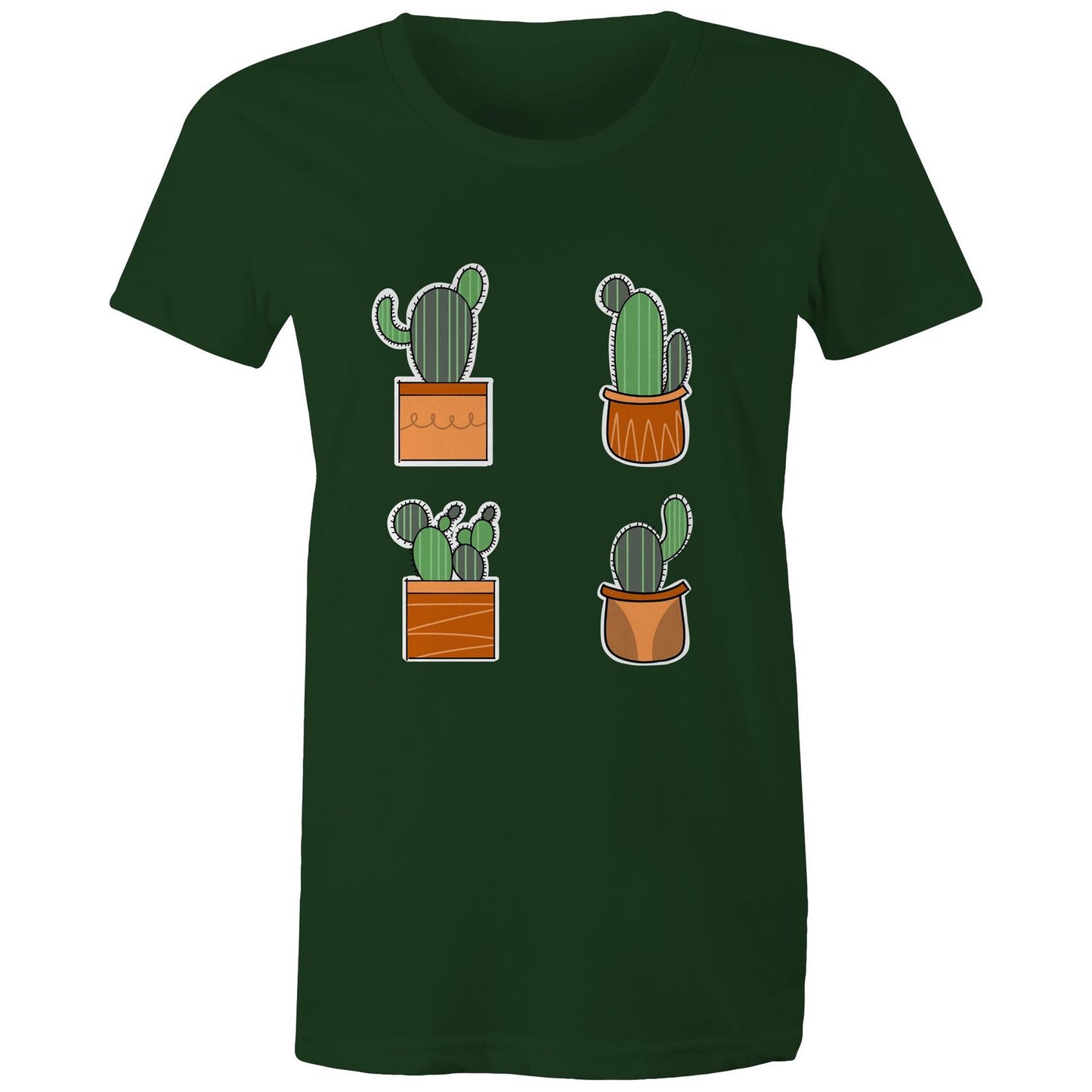 Women's Earthfolk Cacti T shirt - The Crescent Moon