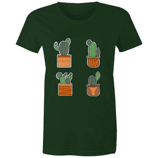 Women's Earthfolk Cacti T shirt - The Crescent Moon