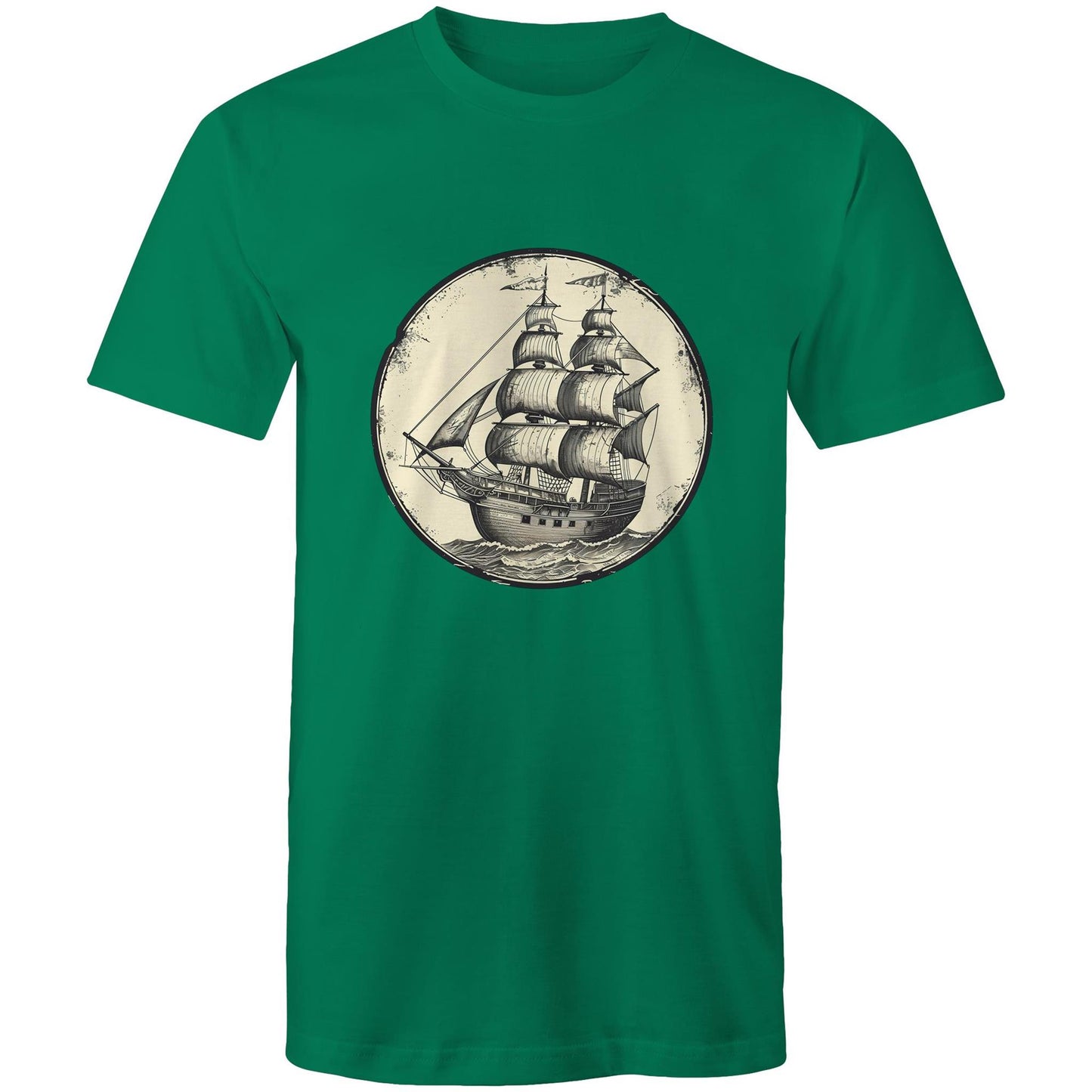Men's Earthfolk T shirt - On the high Sea's - The Crescent Moon