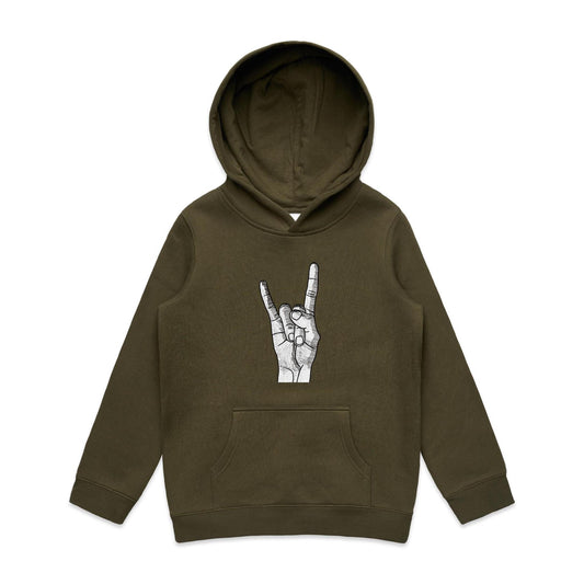 Kids Earthfolk Hoodie - Rock On - The Crescent Moon
