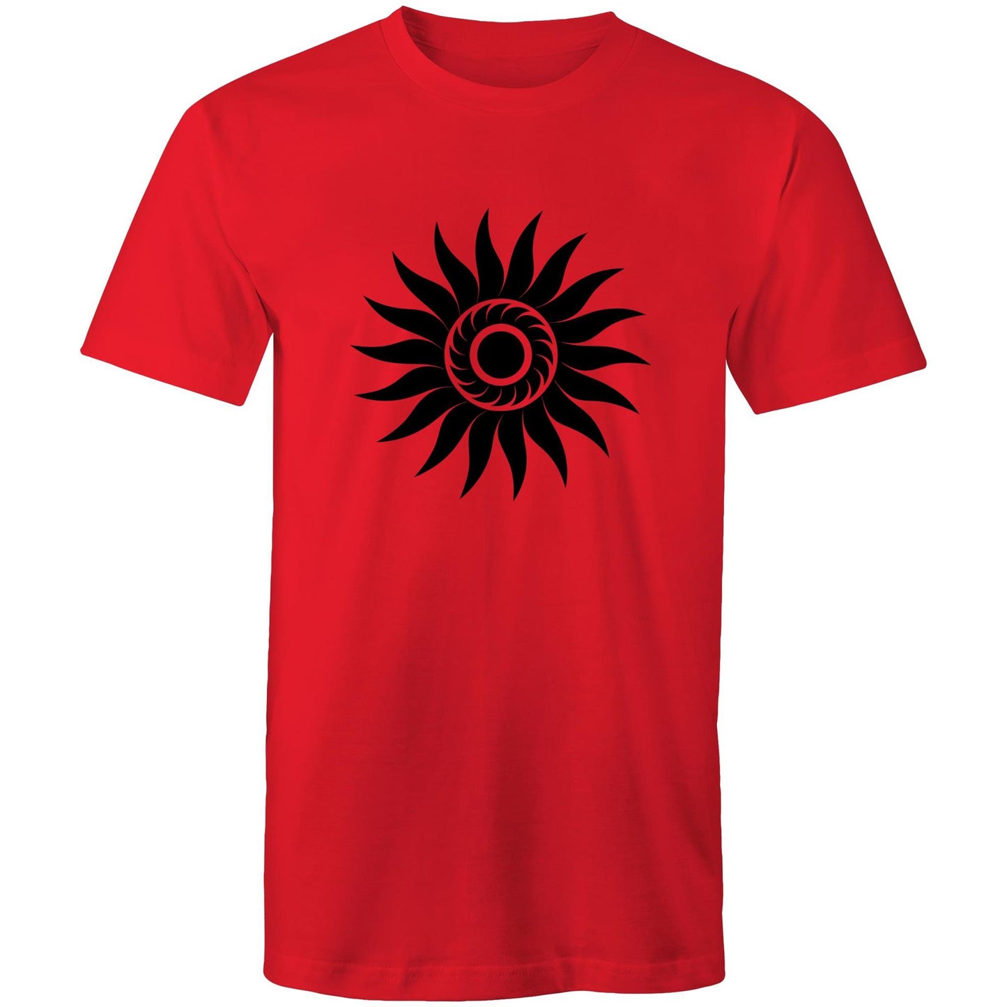 Men's Earthfolk T shirt - Spiral Sun - The Crescent Moon