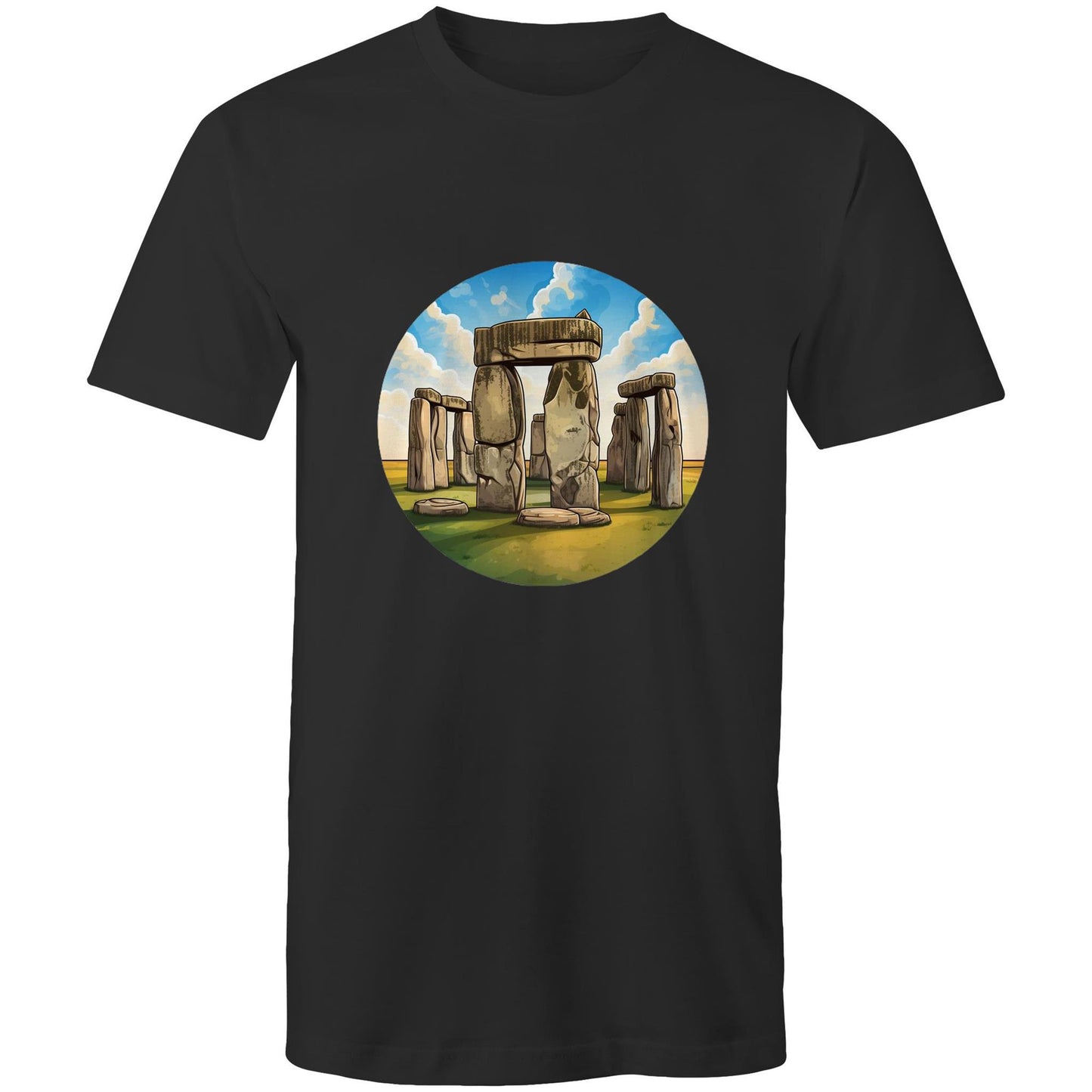 Men's Earthfolk T shirt - The Stone Circle - The Crescent Moon