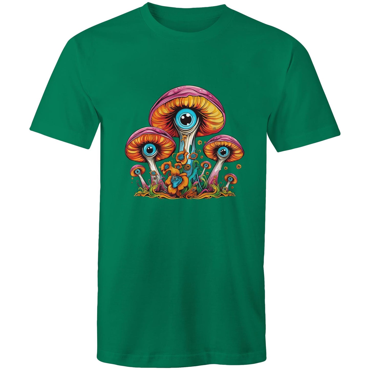 Men's Earthfolk T shirt - Psychedelic Mushroom - The Crescent Moon