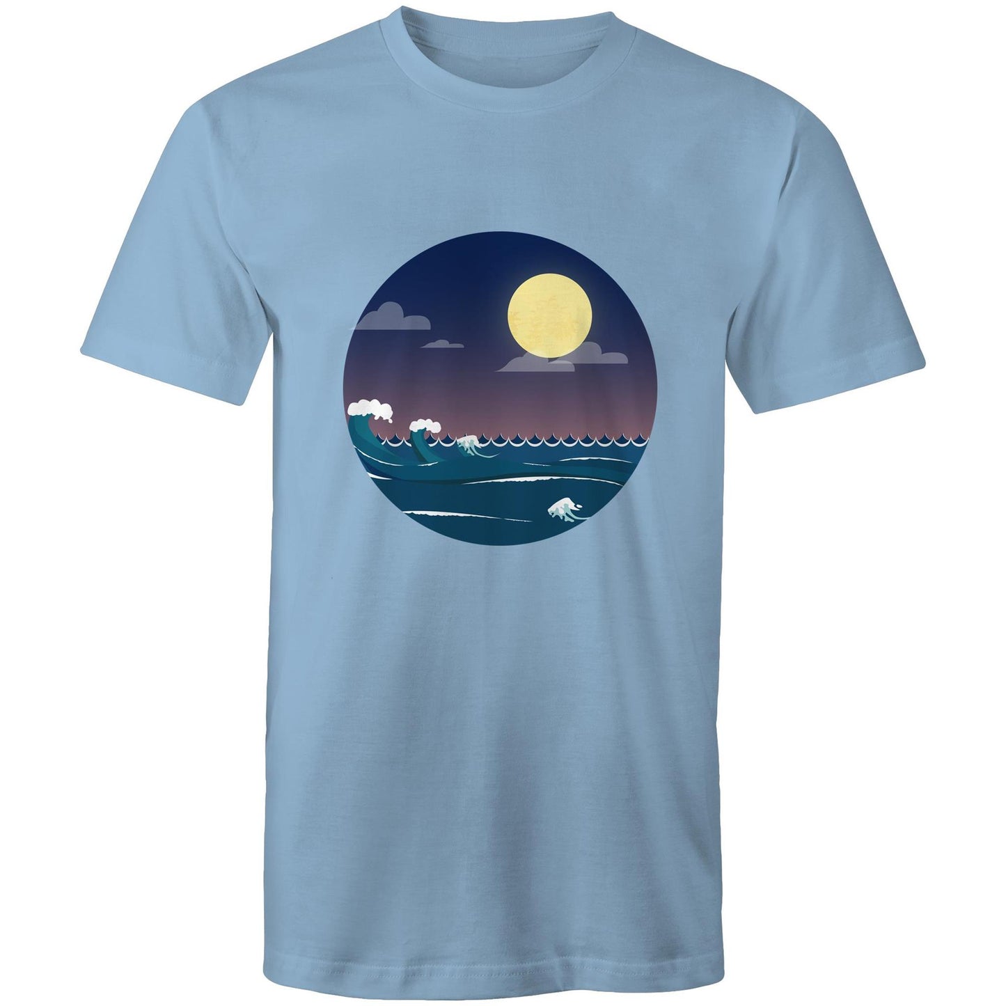 Men's Earthfolk printed T shirt - Surf and Sun - The Crescent Moon
