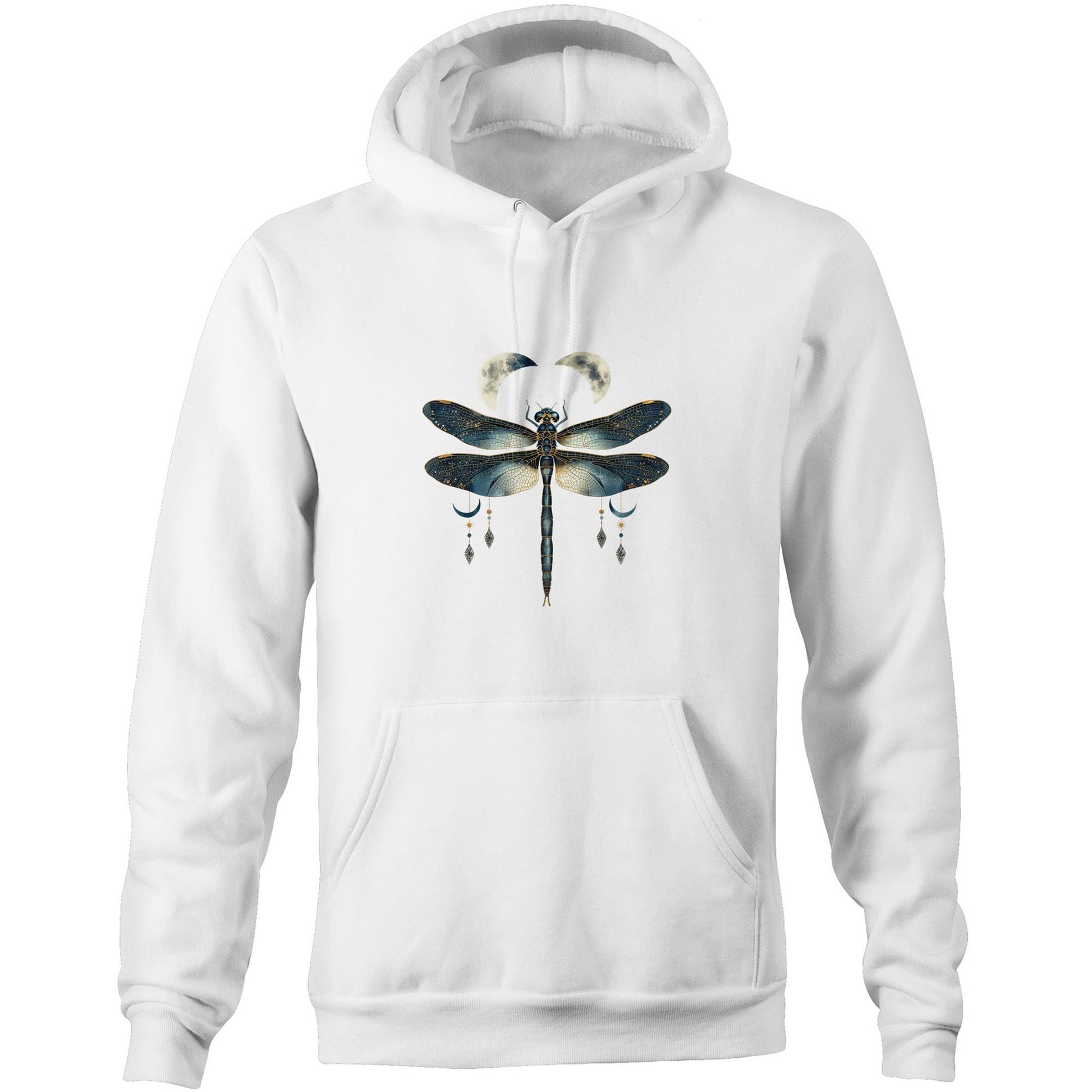Unisex Earthfolk Hoodie - Dragonfly Moon - The Crescent Moon