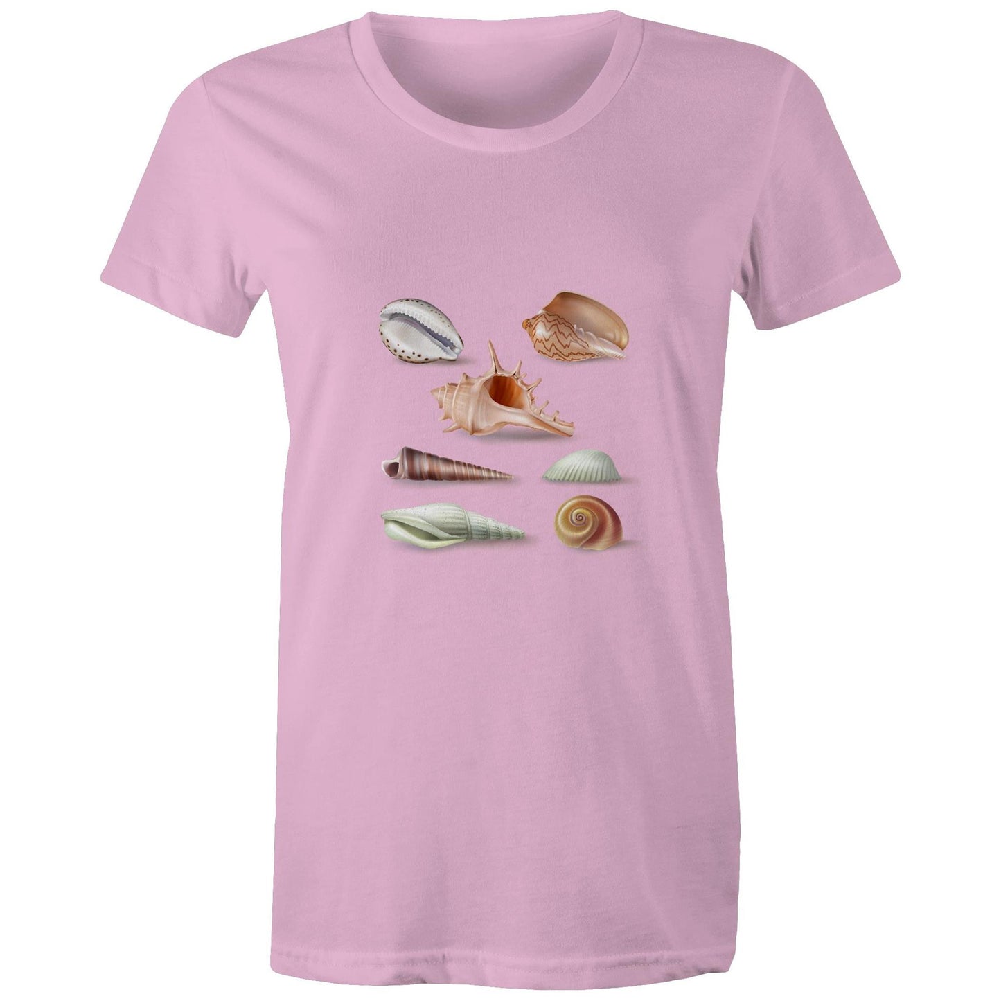 Women's Earthfolk T shirt - Shells - The Crescent Moon