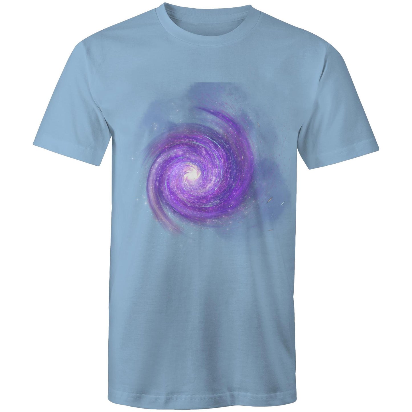Men's Earthfolk Printed T shirt - Purple Galaxy - The Crescent Moon