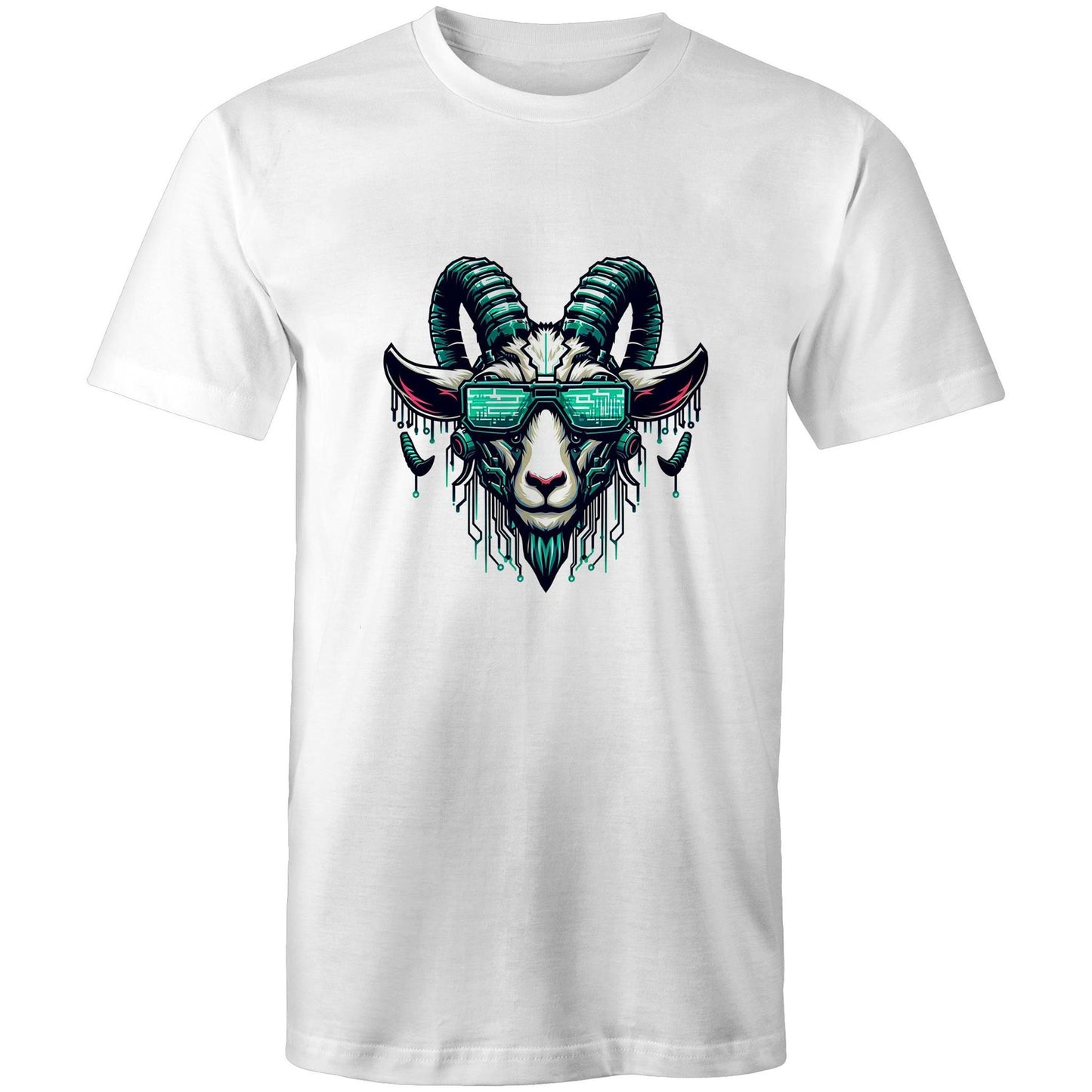 Men's Earthfolk T shirt - Cyber Punk Goat - The Crescent Moon