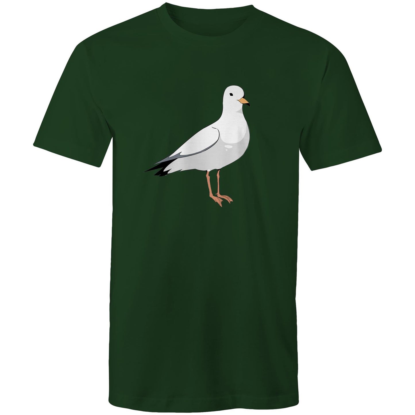Earthfolk Printed T shirt - Mens Relaxed Fit - Steve the Seagull - The Crescent Moon