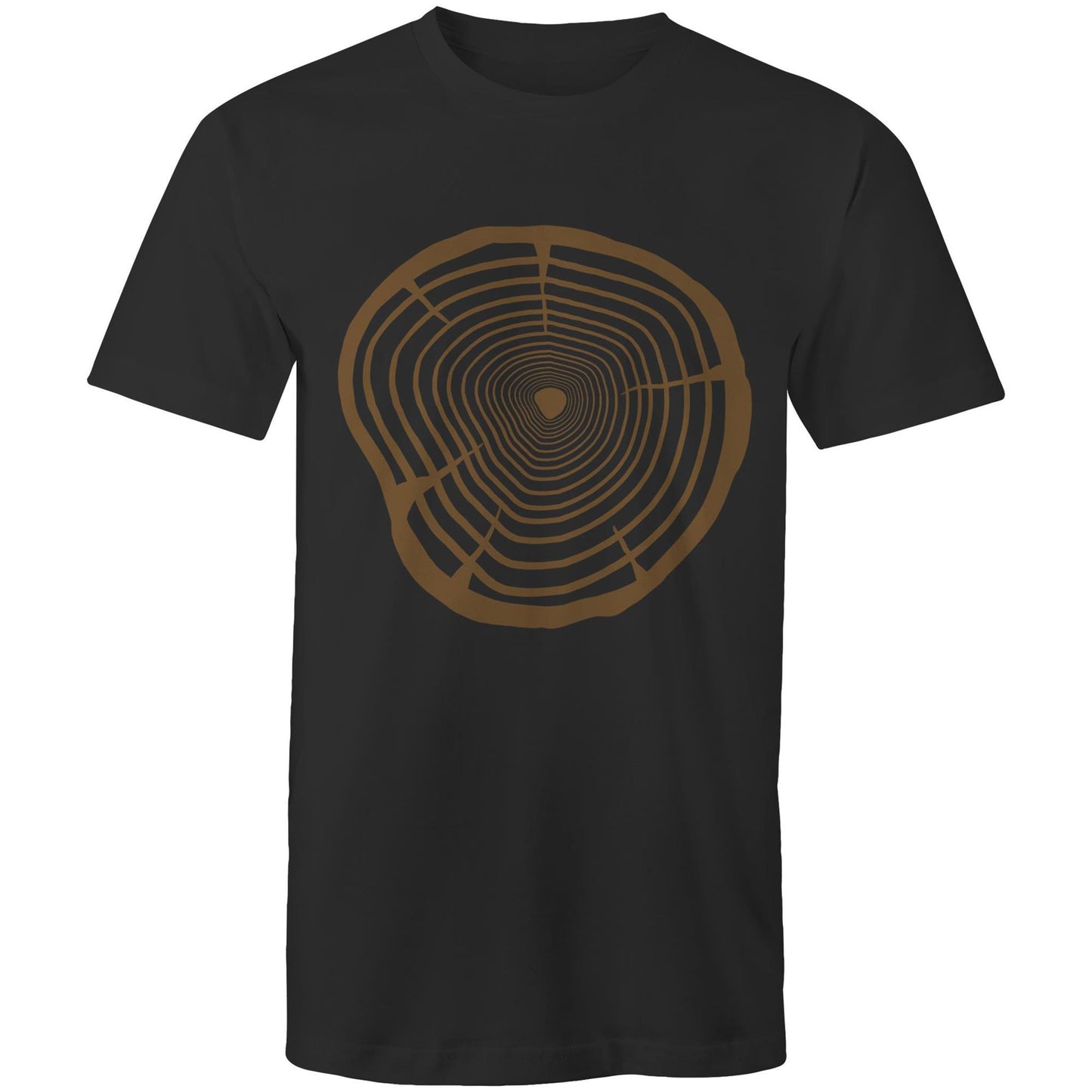 Men's Earthfolk T shirt - Wood Grain - The Crescent Moon