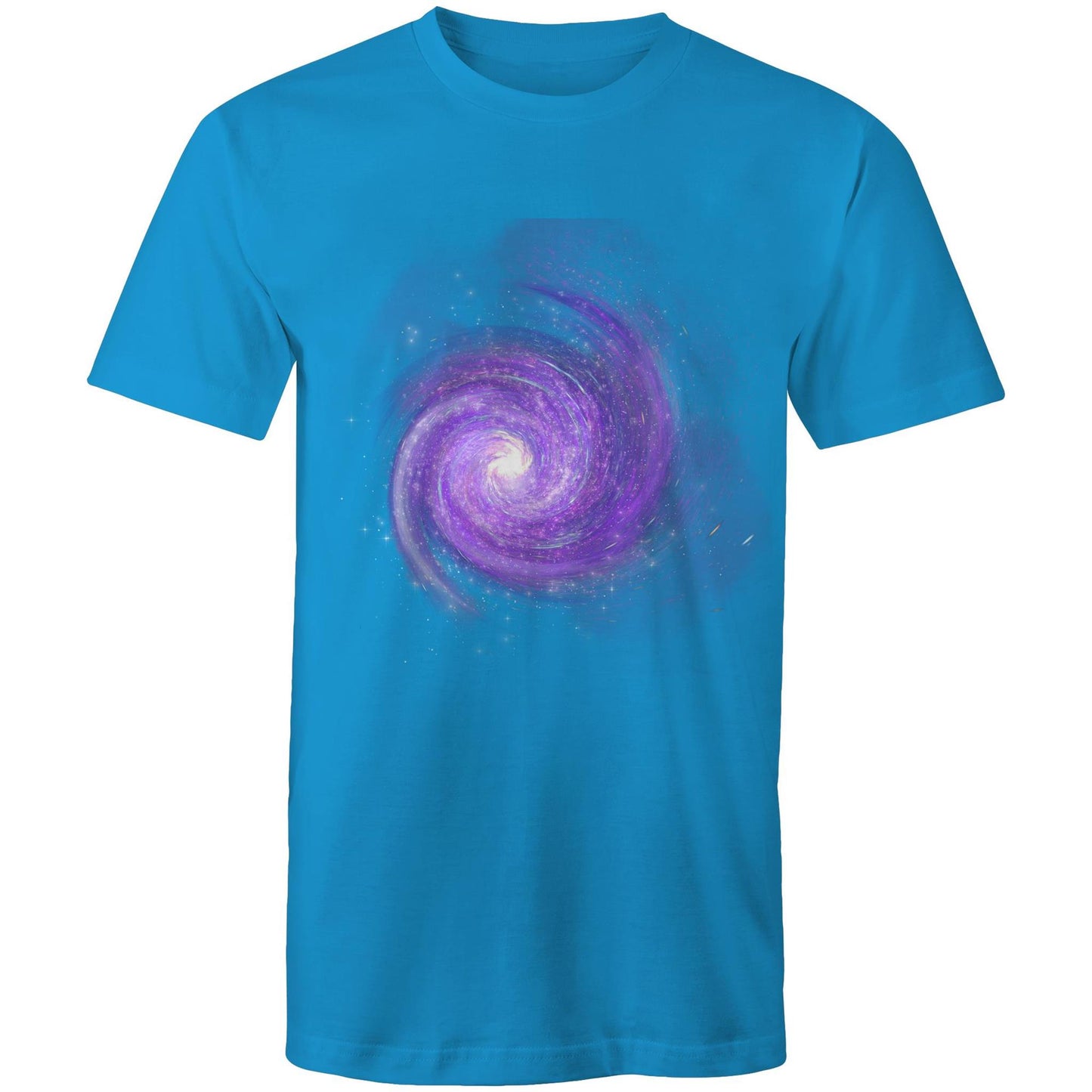 Men's Earthfolk Printed T shirt - Purple Galaxy - The Crescent Moon