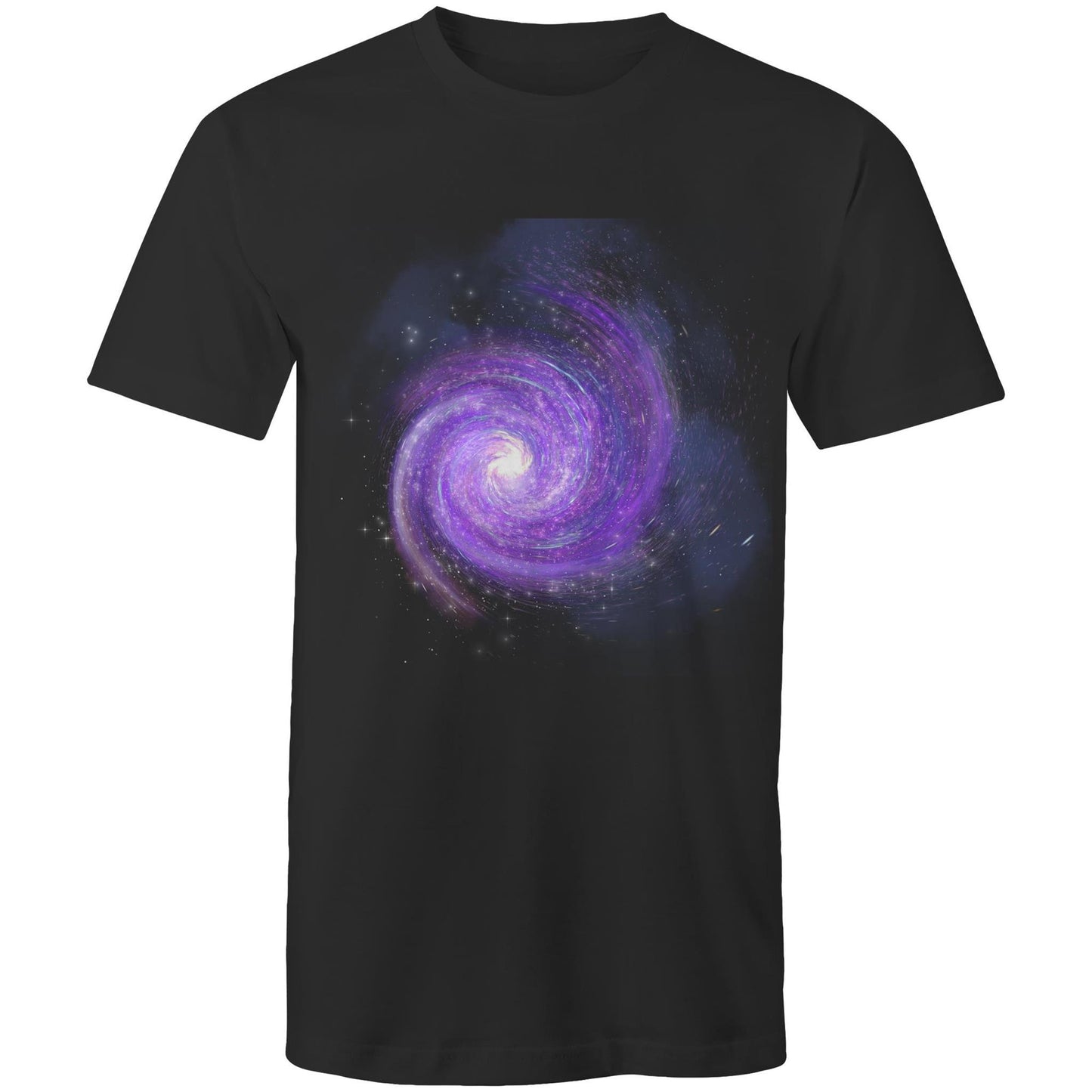 Men's Earthfolk Printed T shirt - Purple Galaxy - The Crescent Moon
