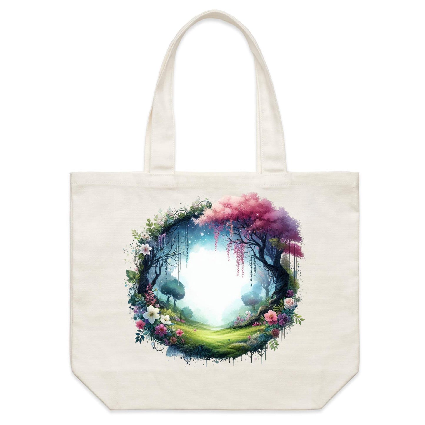 Earthfolk Canvas Tote Bag - Magickal Portal - The Crescent Moon