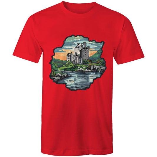 Men's Earthfolk T shirt - Medieval Castle - The Crescent Moon