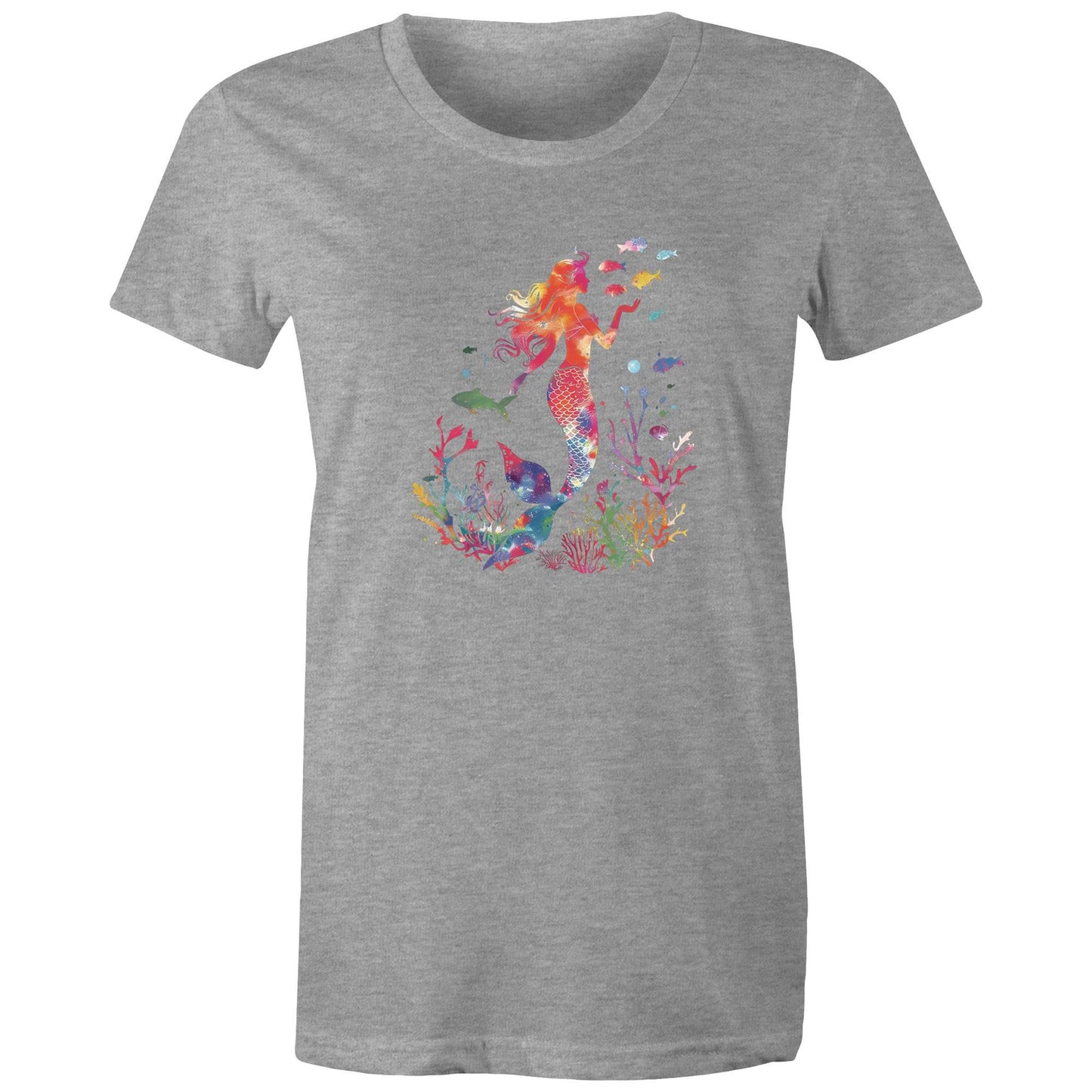 Women's Earthfolk Printed T shirt - Colourful Mermaid