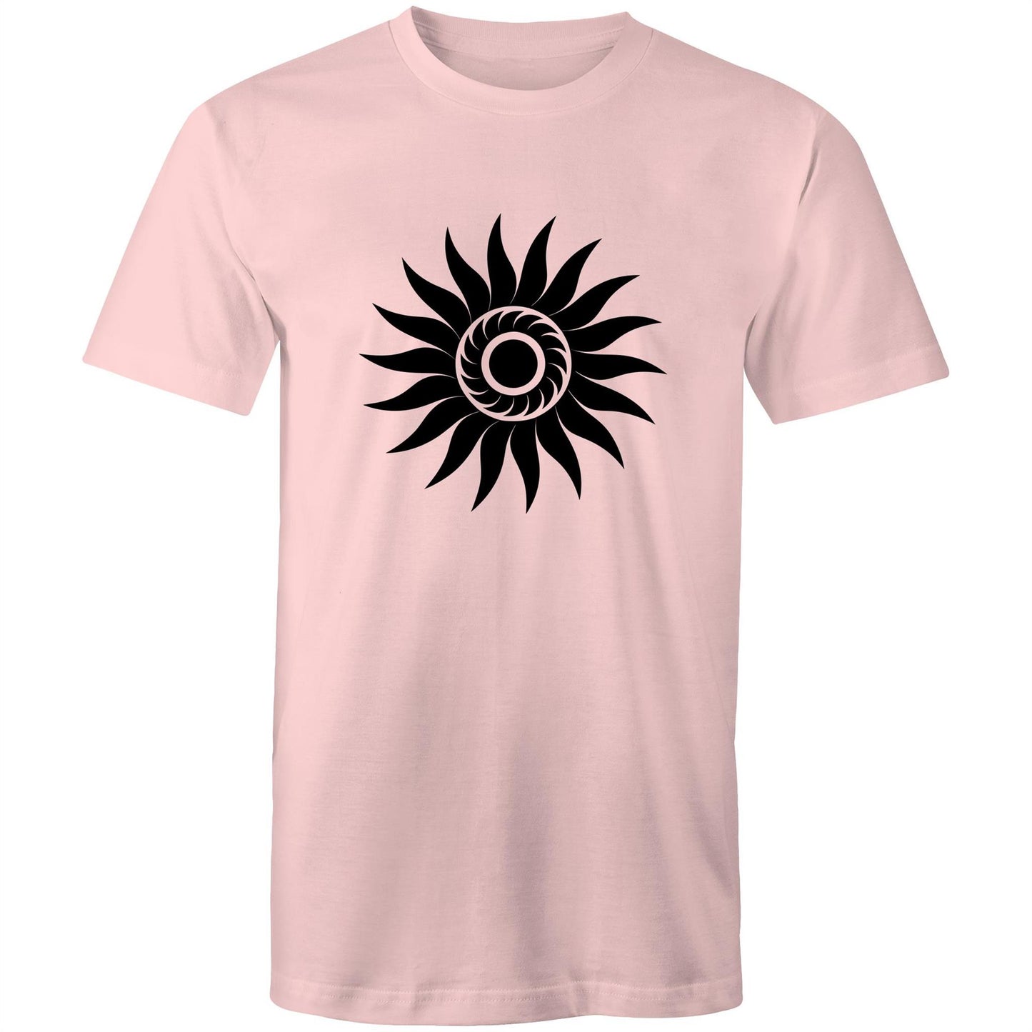Men's Earthfolk T shirt - Spiral Sun - The Crescent Moon