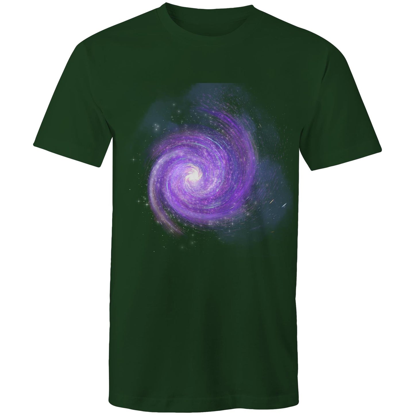 Men's Earthfolk Printed T shirt - Purple Galaxy - The Crescent Moon