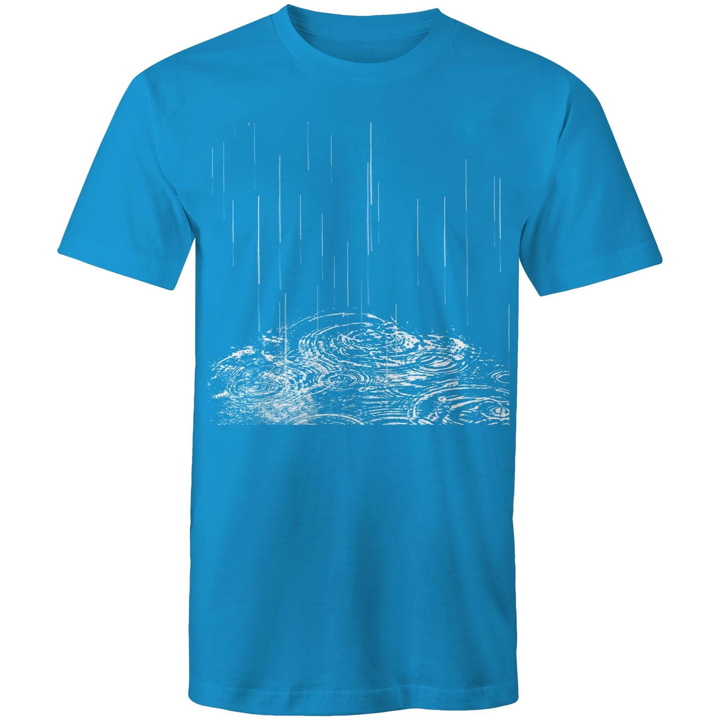 Men's Earthfolk Printed T shirt - Rain Drops - The Crescent Moon