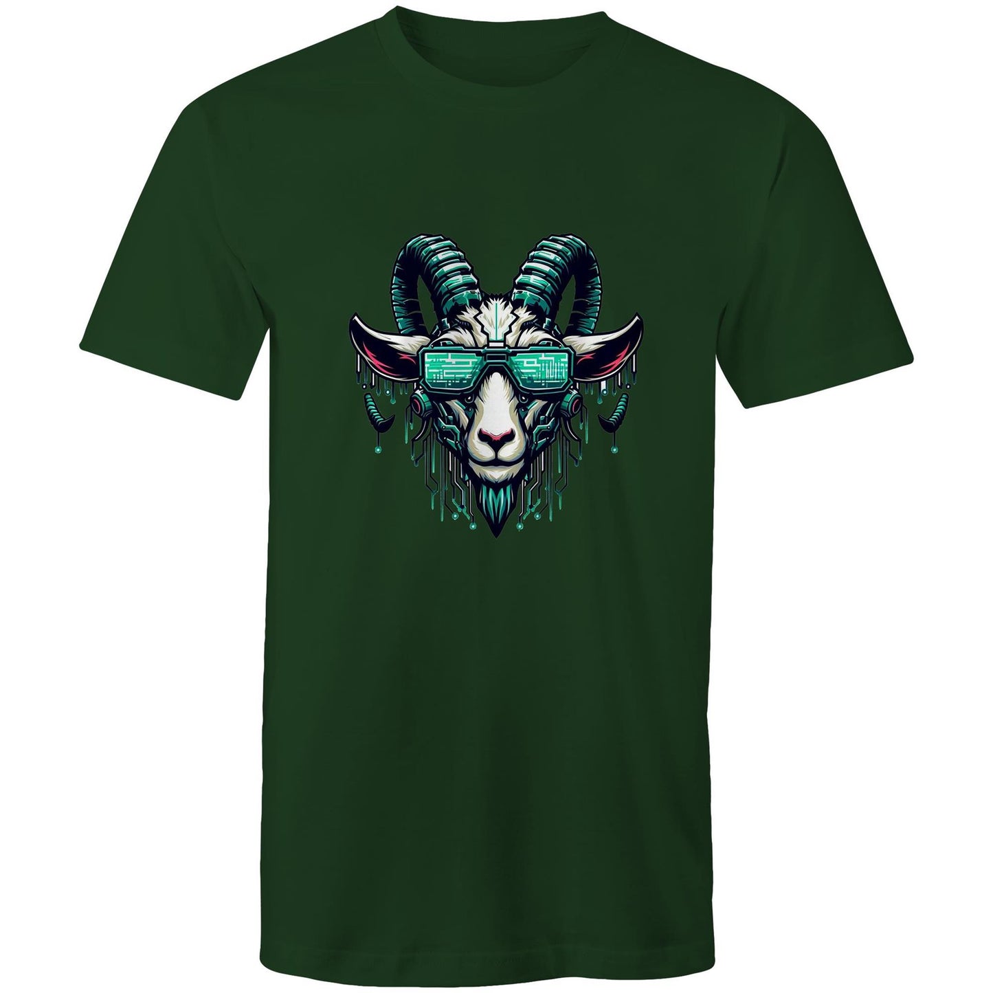 Men's Earthfolk T shirt - Cyber Punk Goat - The Crescent Moon