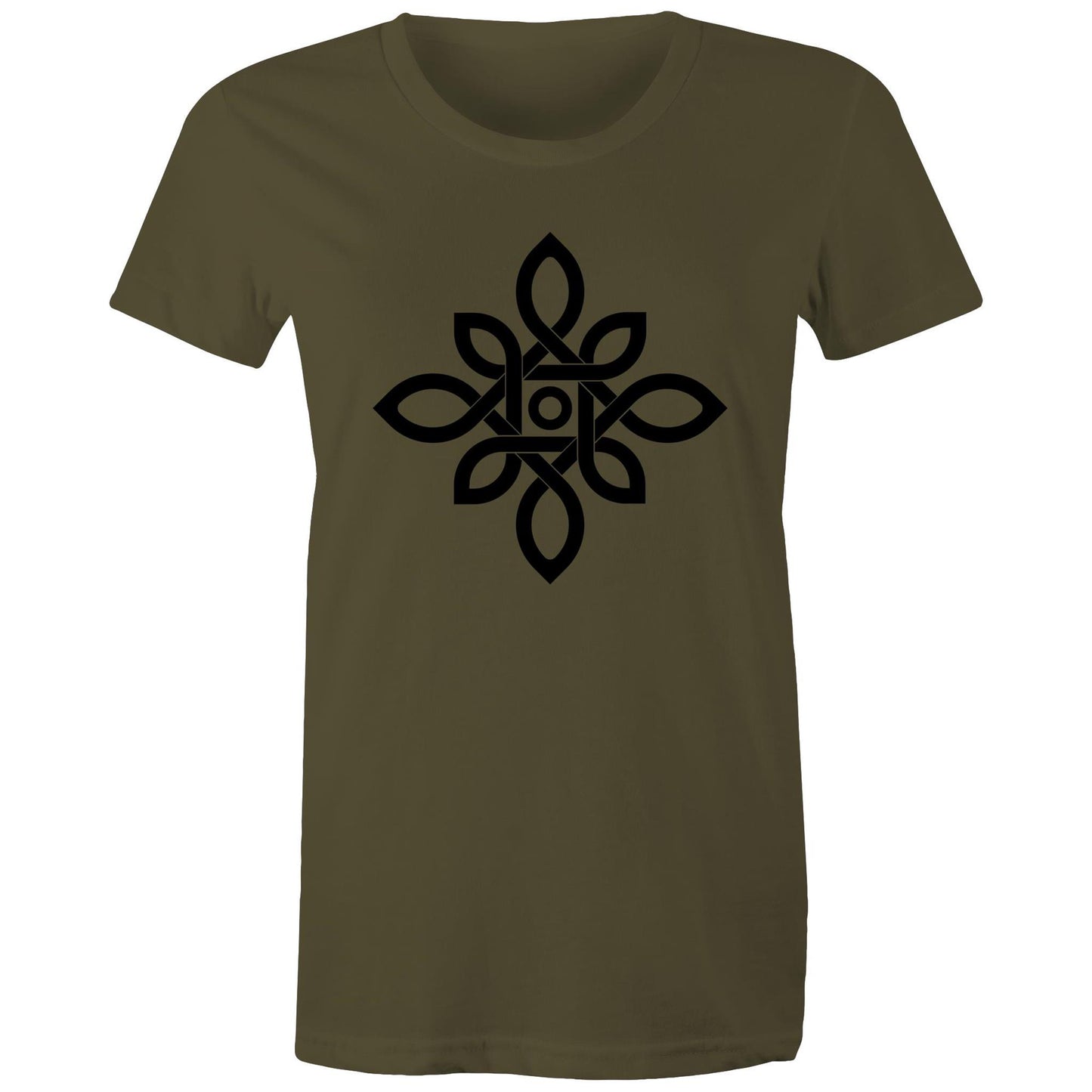 Women's Earthfolk T shirt - Celtic Nature Knot - The Crescent Moon