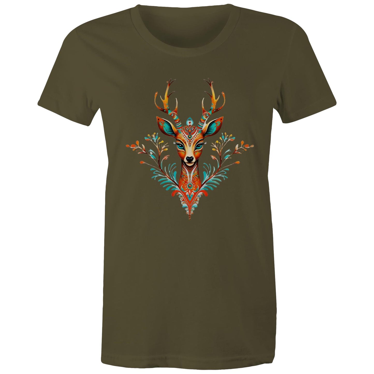 Women's Earthfolk T shirt - Spirit Animal - The Crescent Moon
