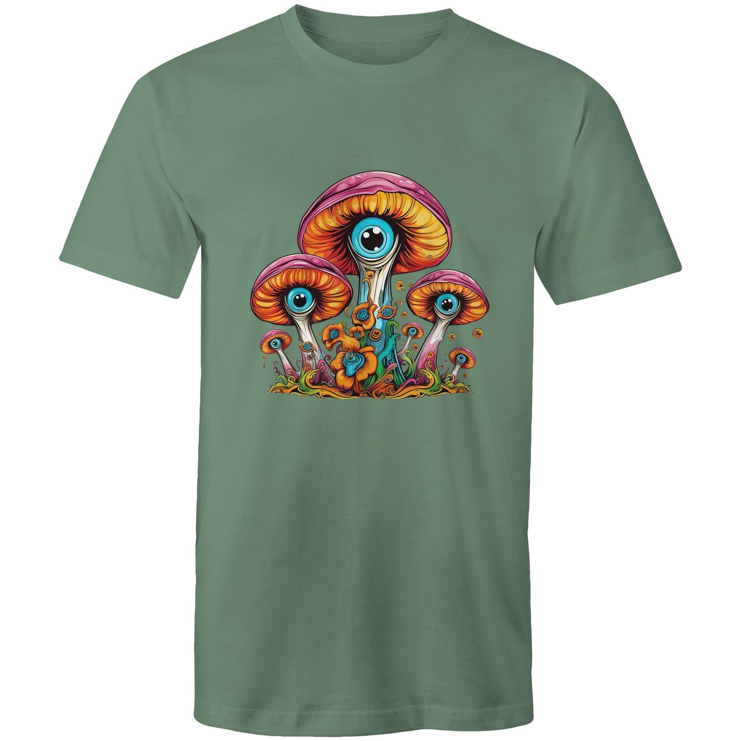 Men's Earthfolk T shirt - Psychedelic Mushroom - The Crescent Moon
