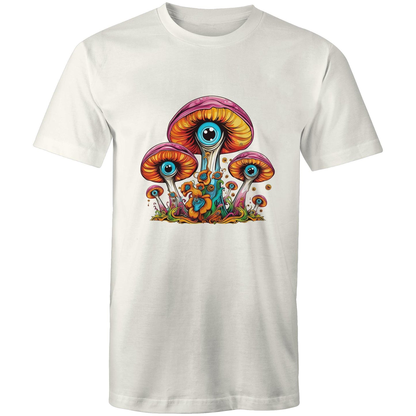 Men's Earthfolk T shirt - Psychedelic Mushroom - The Crescent Moon