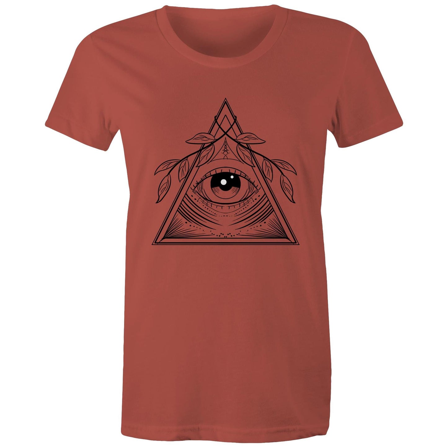 Womens Earthfolk T shirt - Natures Eye - The Crescent Moon