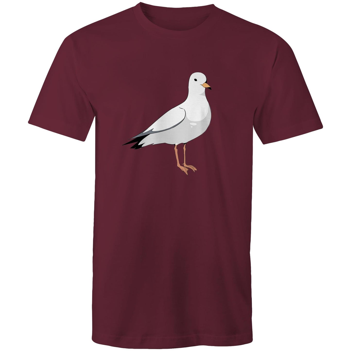 Earthfolk Printed T shirt - Mens Relaxed Fit - Steve the Seagull - The Crescent Moon