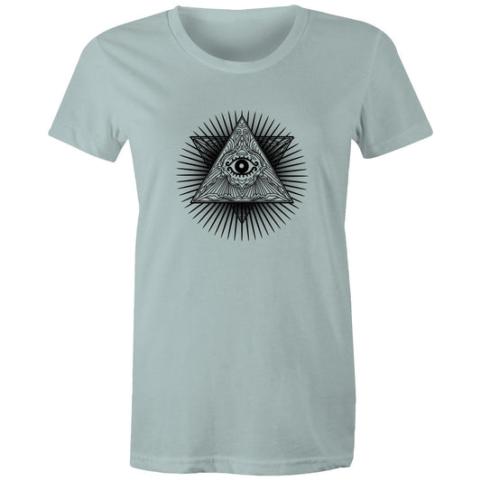 Women's Earthfolk T shirt - Life's Mystery - The Crescent Moon