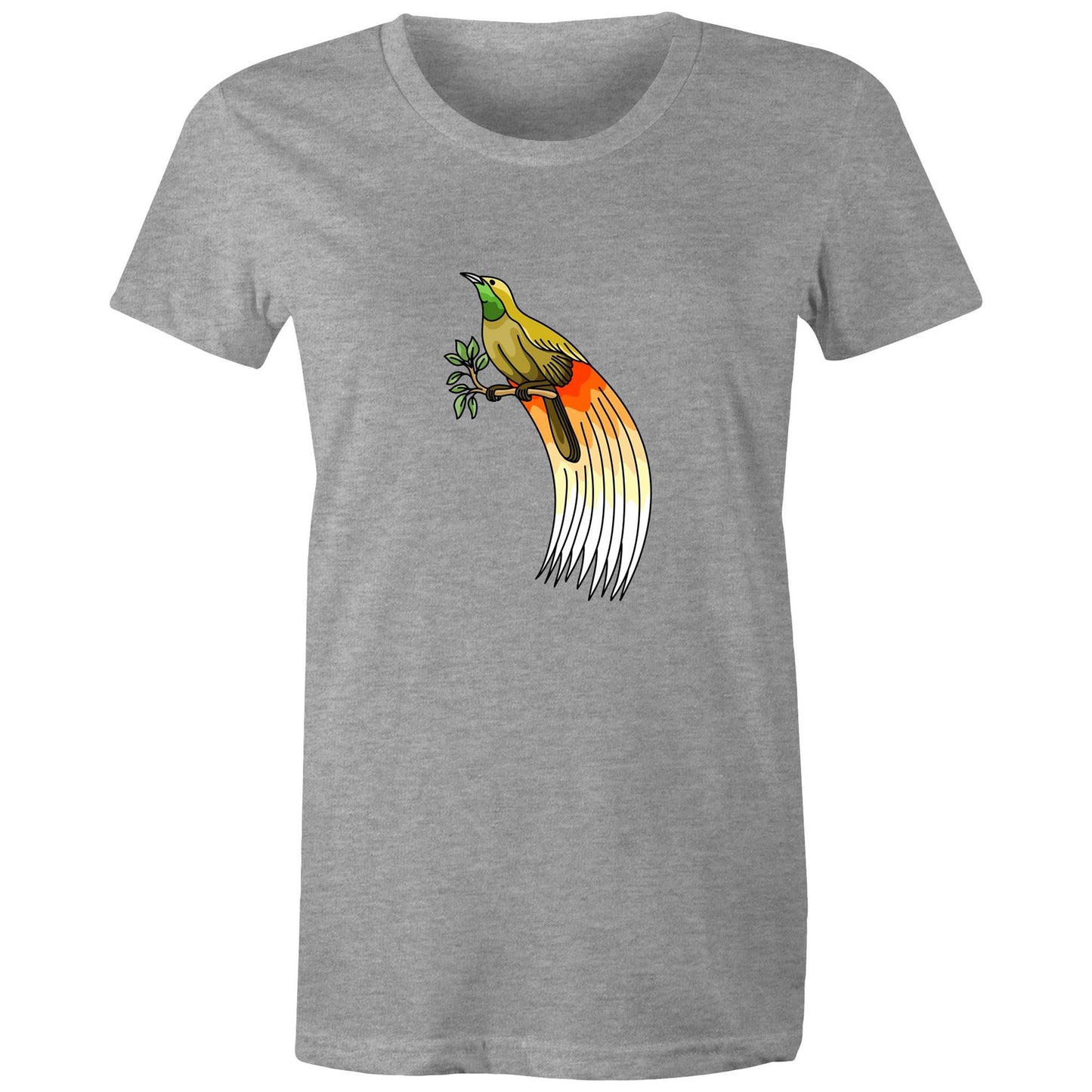 Women's Earthfolk T shirt - Bird Of Paradise - The Crescent Moon